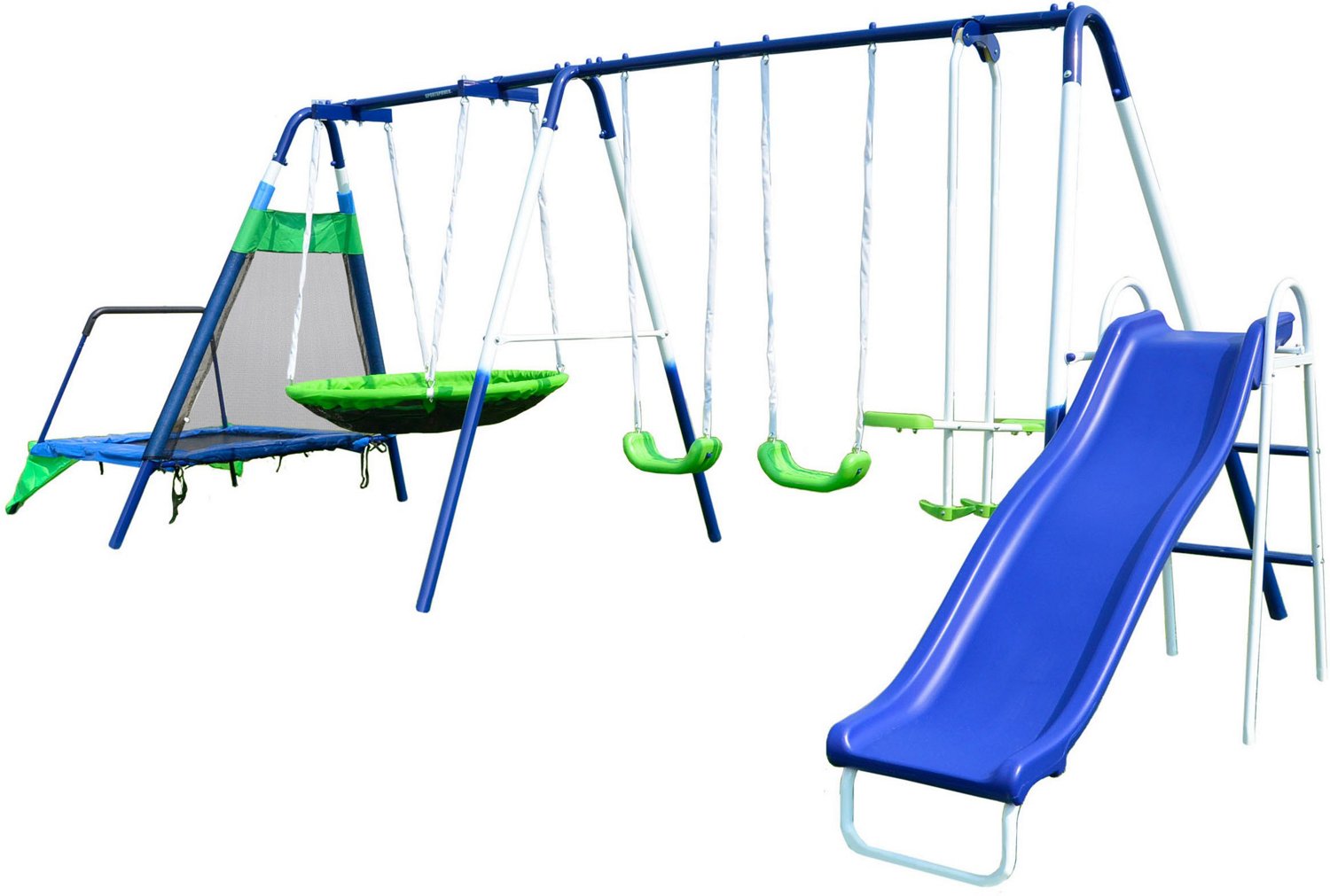 Sportspower Mountain View Metal Slide, Swing and Trampoline Set                                                                  - view number 1 selected