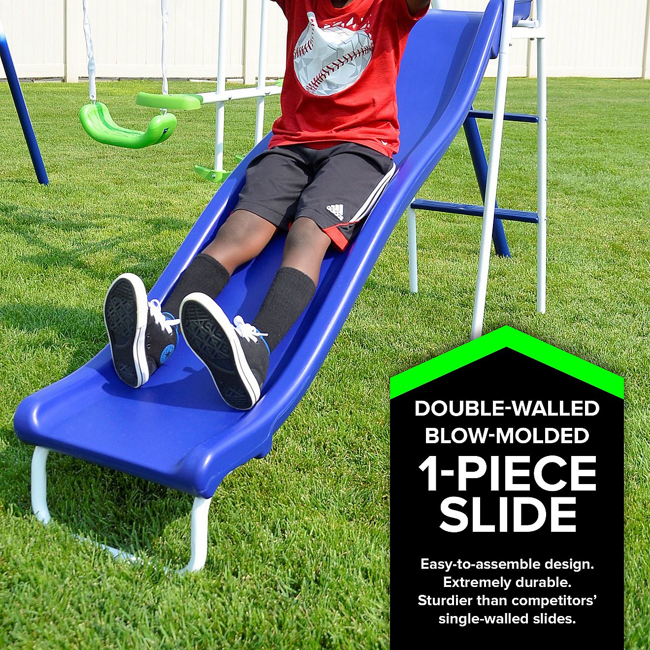 Sportspower Mountain View Metal Slide, Swing and Trampoline Set                                                                  - view number 4