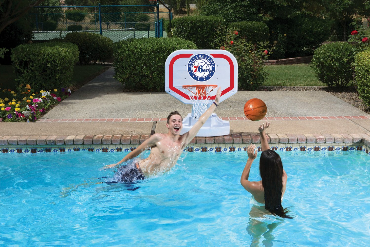 Poolmaster® Philadelphia 76ers Competition Style Poolside Basketball Game                                                       - view number 2