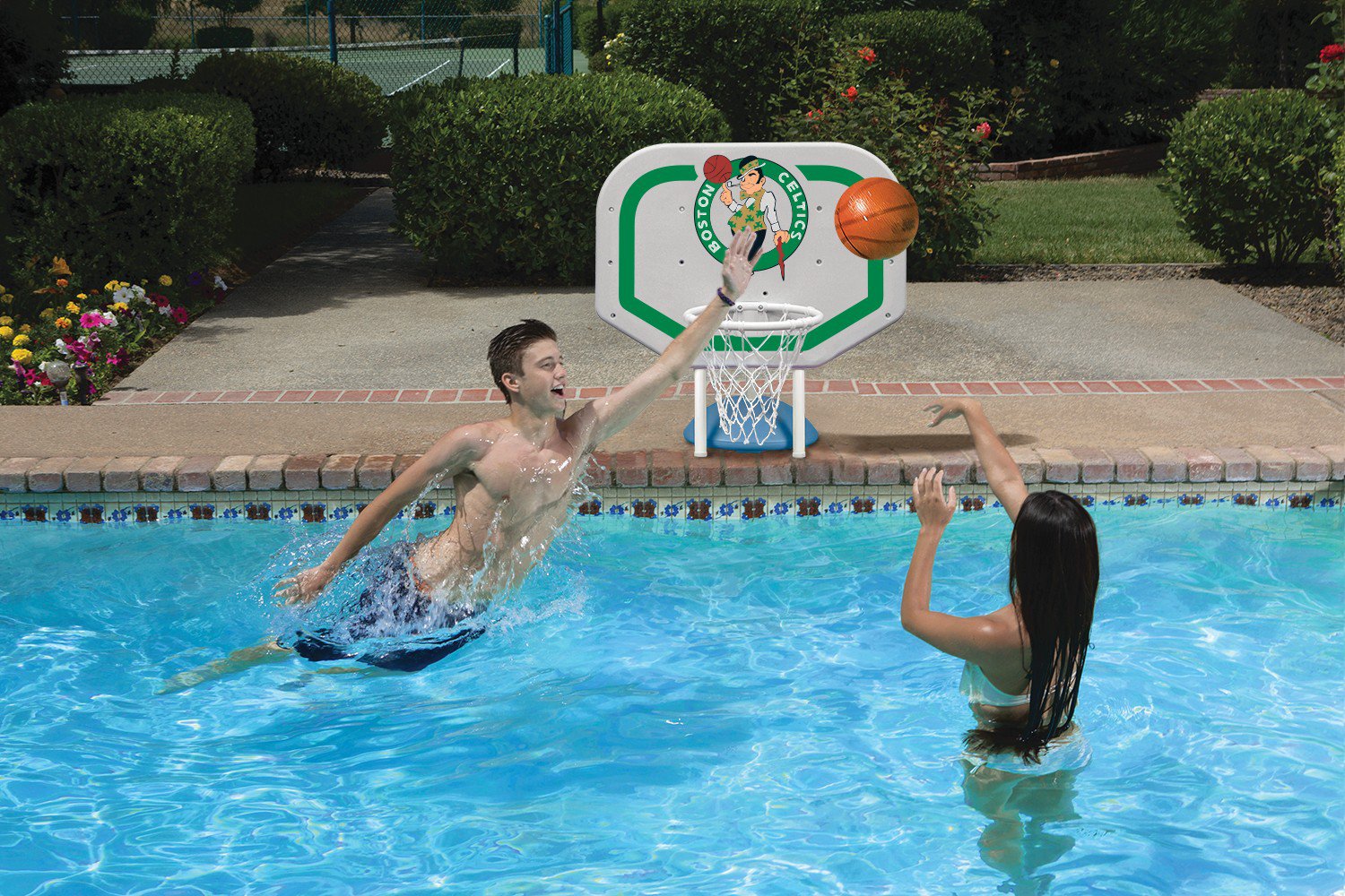 Poolmaster® Boston Celtics Pro Rebounder Style Poolside Basketball Game                                                         - view number 2