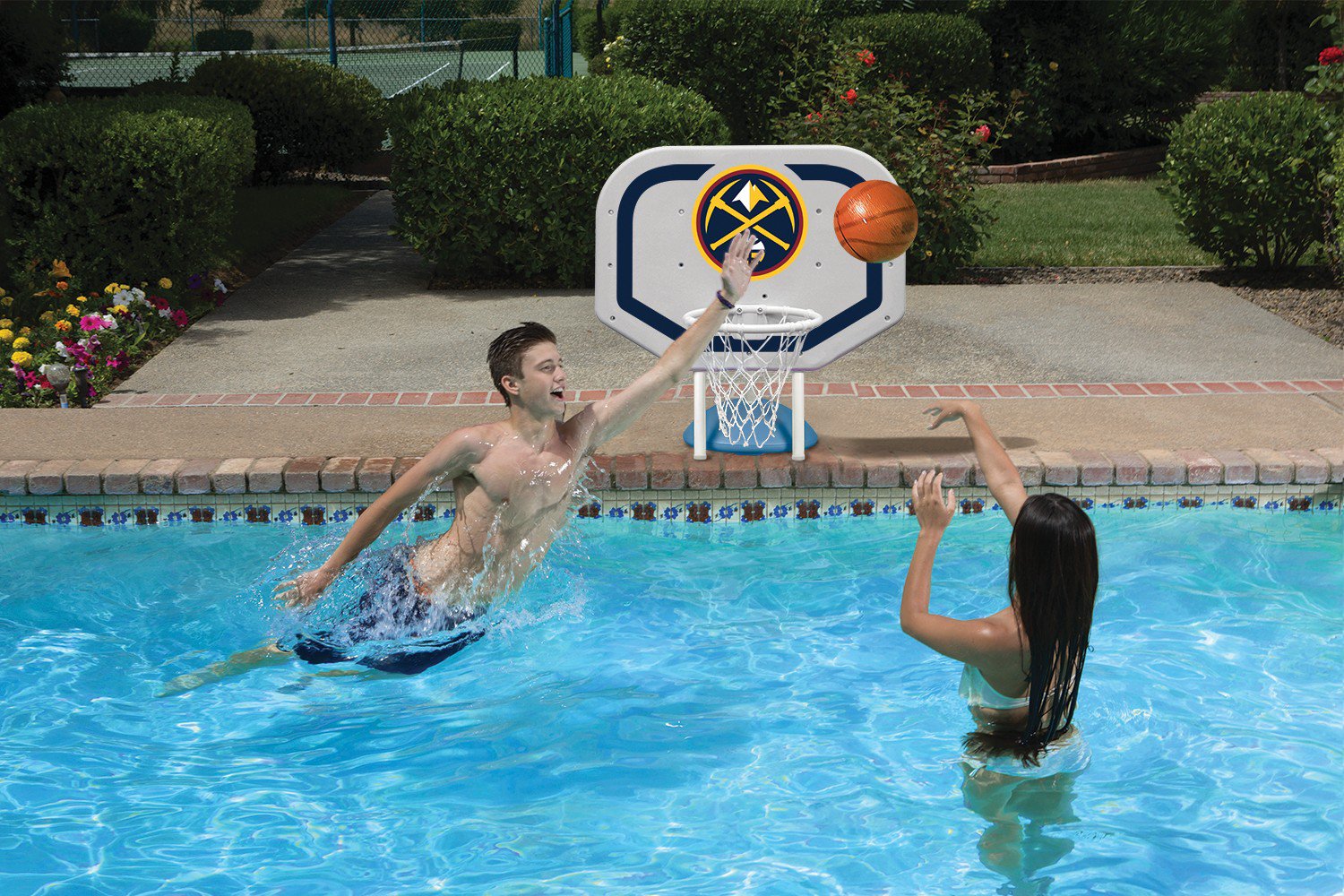 Poolmaster® Denver Nuggets Pro Rebounder Style Poolside Basketball Game                                                         - view number 2