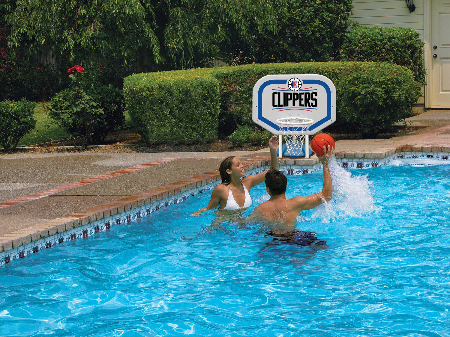 Poolmaster® Los Angeles Clippers Pro Rebounder Style Poolside Basketball Game                                                   - view number 2