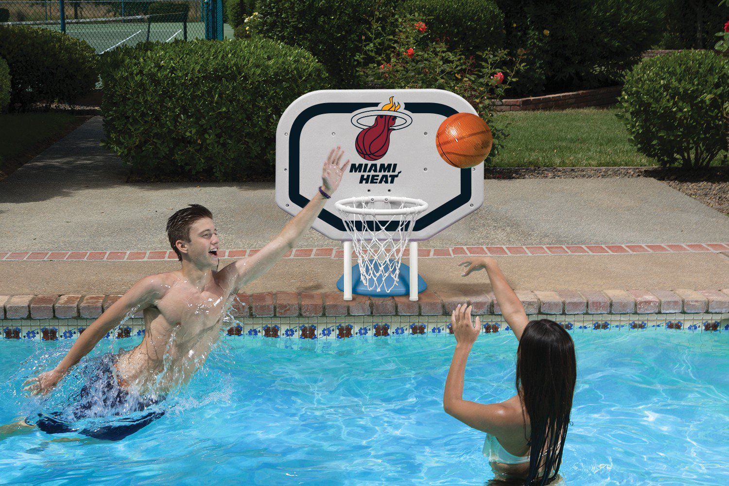Poolmaster® Miami Heat Pro Rebounder Style Poolside Basketball Game                                                             - view number 2