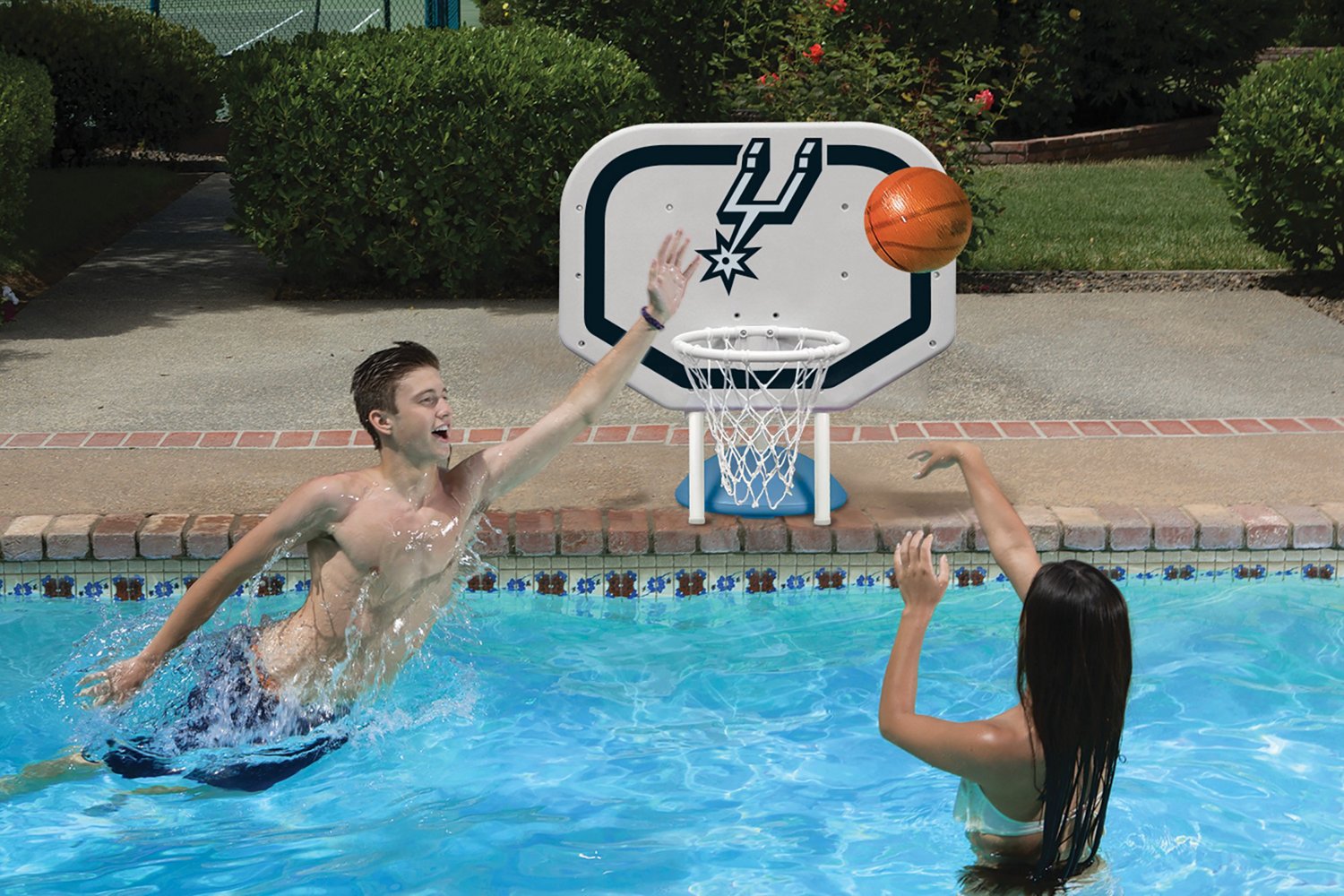 Poolmaster® San Antonio Spurs Pro Rebounder Style Poolside Basketball Game                                                      - view number 2