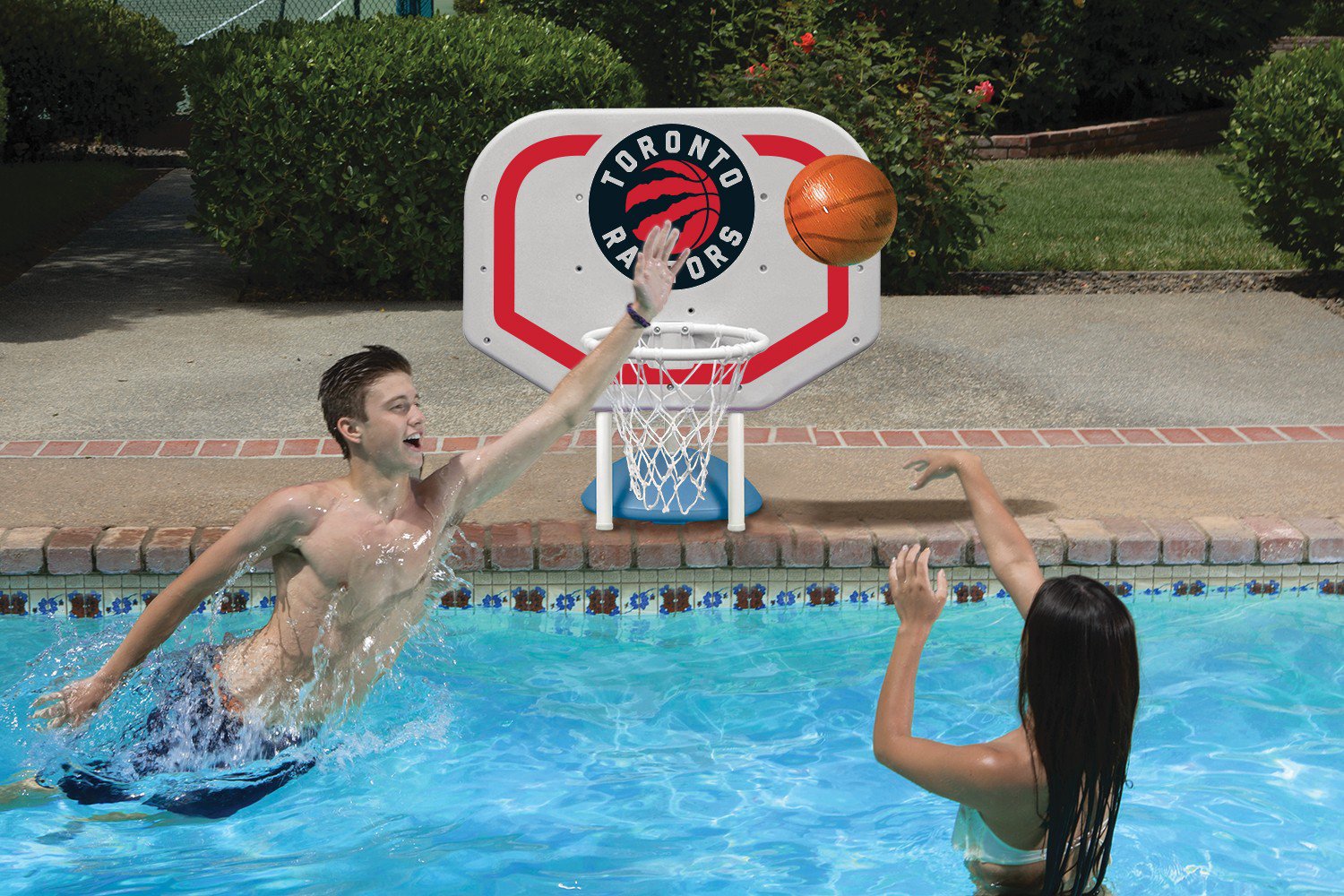 Poolmaster® Toronto Raptors Pro Rebounder Style Poolside Basketball Game                                                        - view number 2