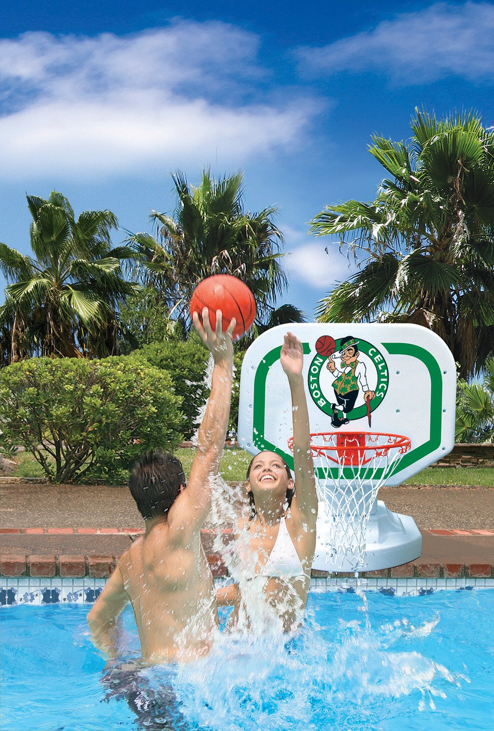Poolmaster® Boston Celtics Competition Style Poolside Basketball Game                                                           - view number 2