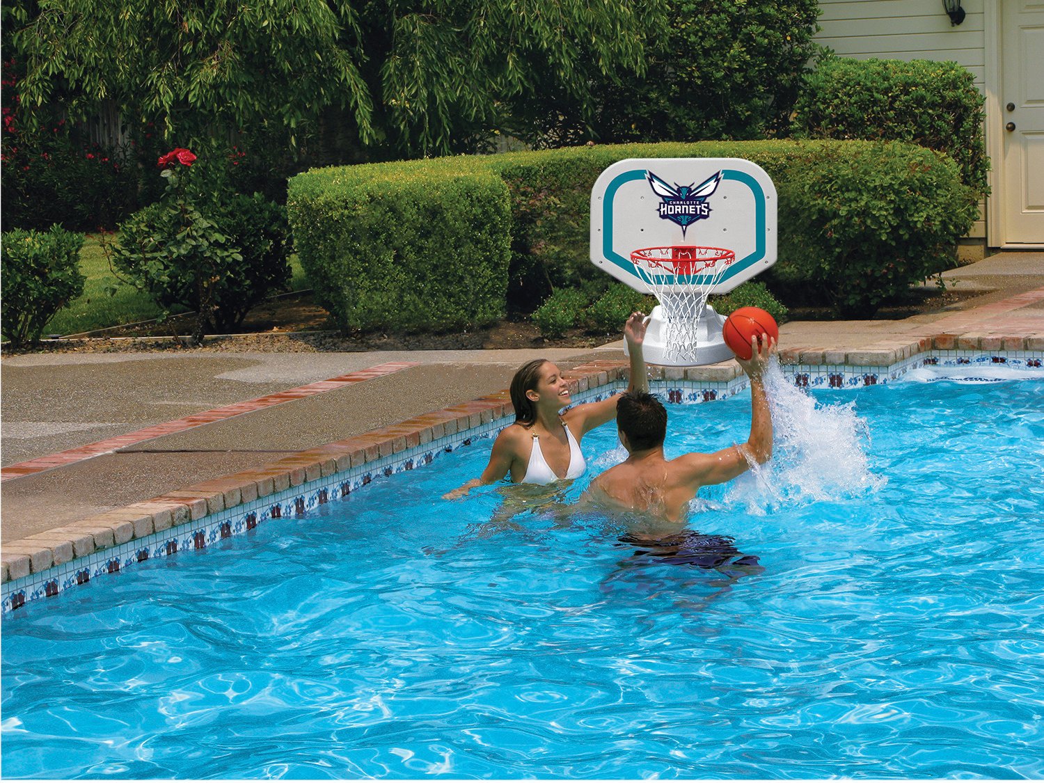 Poolmaster® Charlotte Hornets Competition Style Poolside Basketball Game                                                        - view number 2