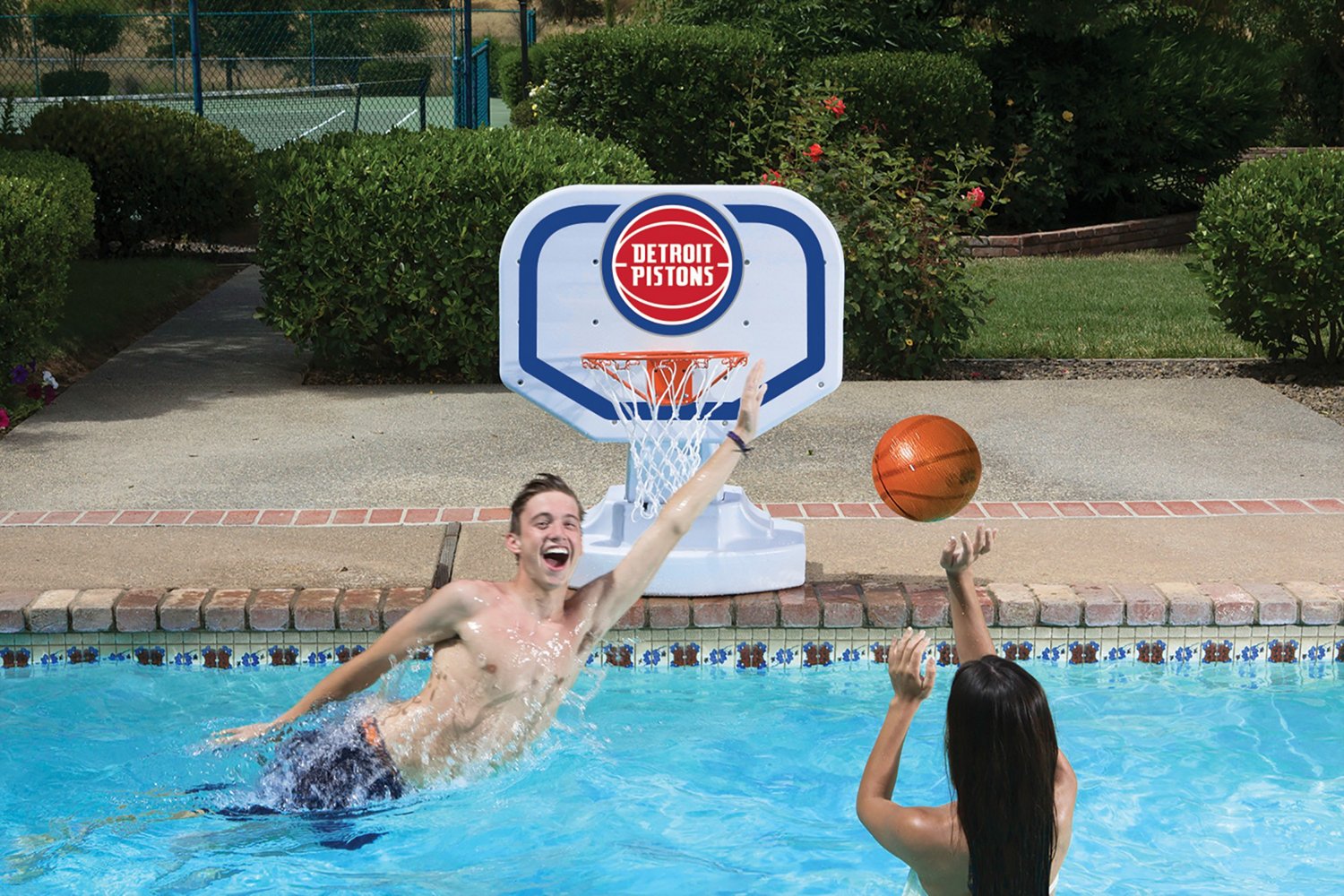 Poolmaster® Detroit Pistons Competition Style Poolside Basketball Game                                                          - view number 2