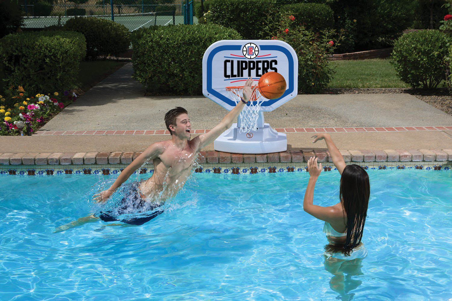 Poolmaster® Los Angeles Clippers Competition Style Poolside Basketball Game                                                     - view number 2