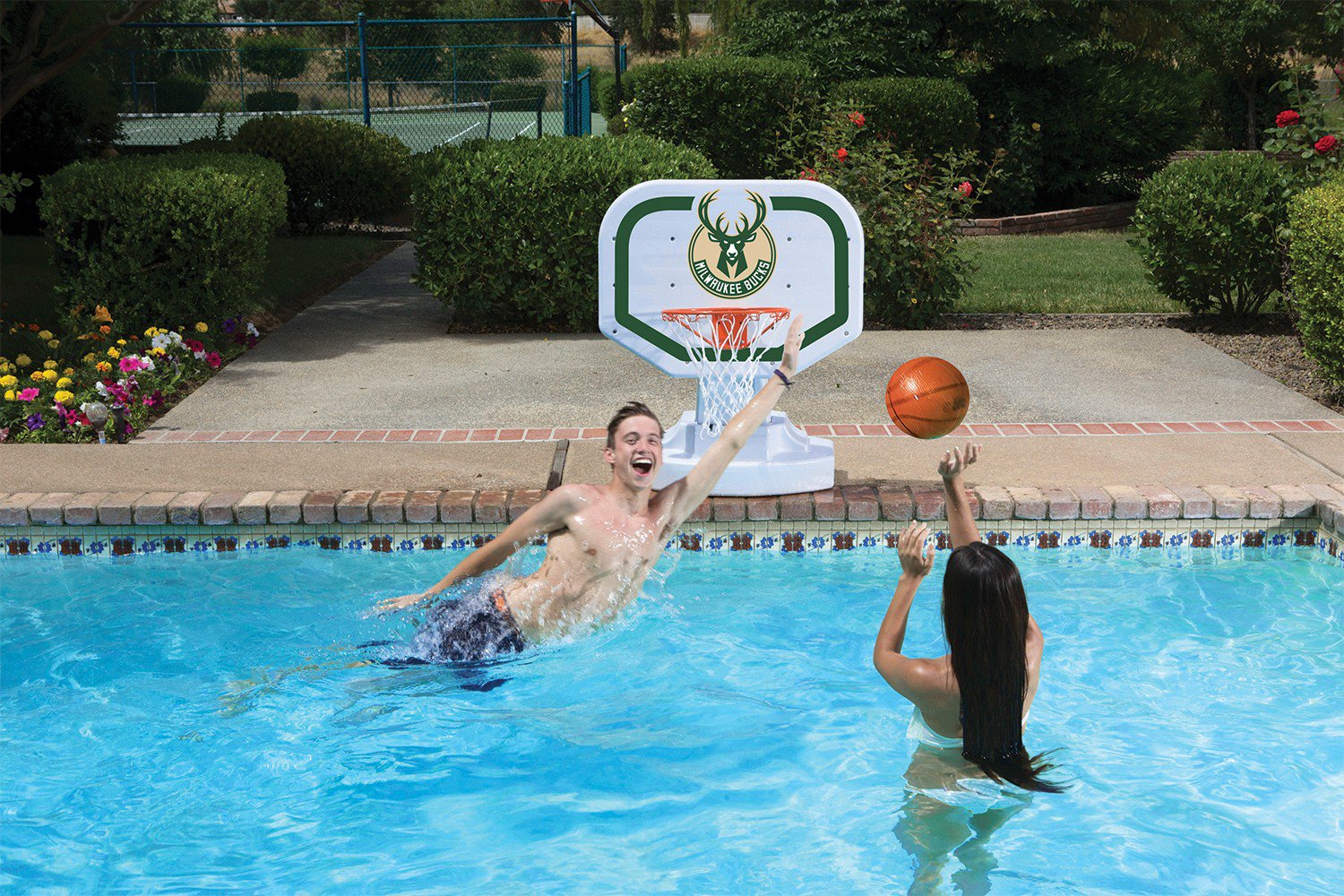 Poolmaster® Milwaukee Bucks Competition Style Poolside Basketball Game                                                          - view number 2