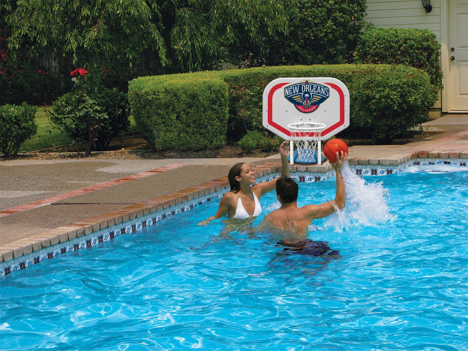 Poolmaster® New Orleans Pelicans Pro Rebounder Style Poolside Basketball Game                                                   - view number 2
