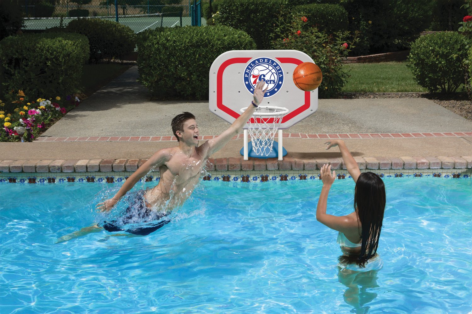Poolmaster® Philadelphia 76ers Pro Rebounder Style Poolside Basketball Game                                                     - view number 2