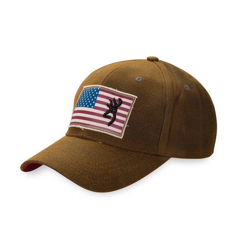 Browning Men's Liberty Wax Cap Dark/Brown - Men's Hunting/Fishing Headwear at Academy Sports