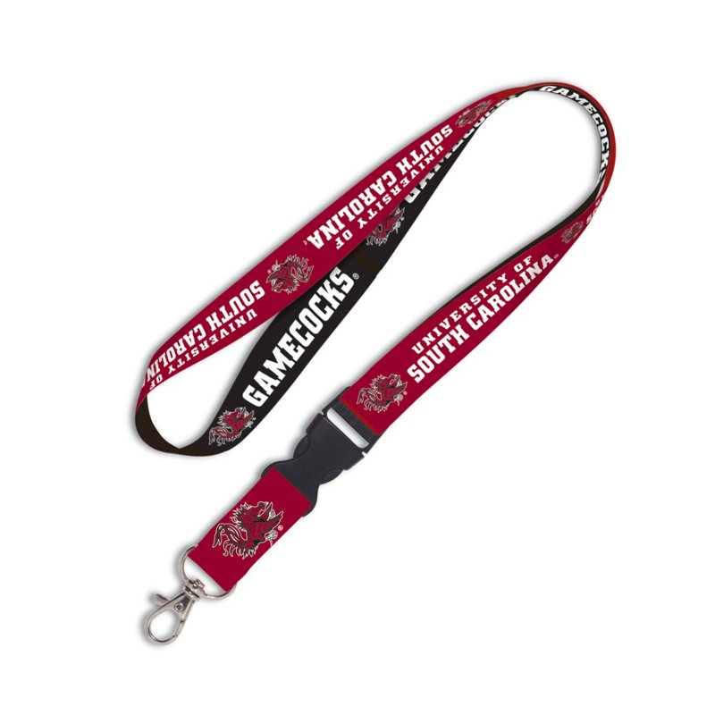 WinCraft University of South Carolina 3/4" Lanyard with Detachable Buckle Garnet/Black - NCAA Novelty at Academy Sports