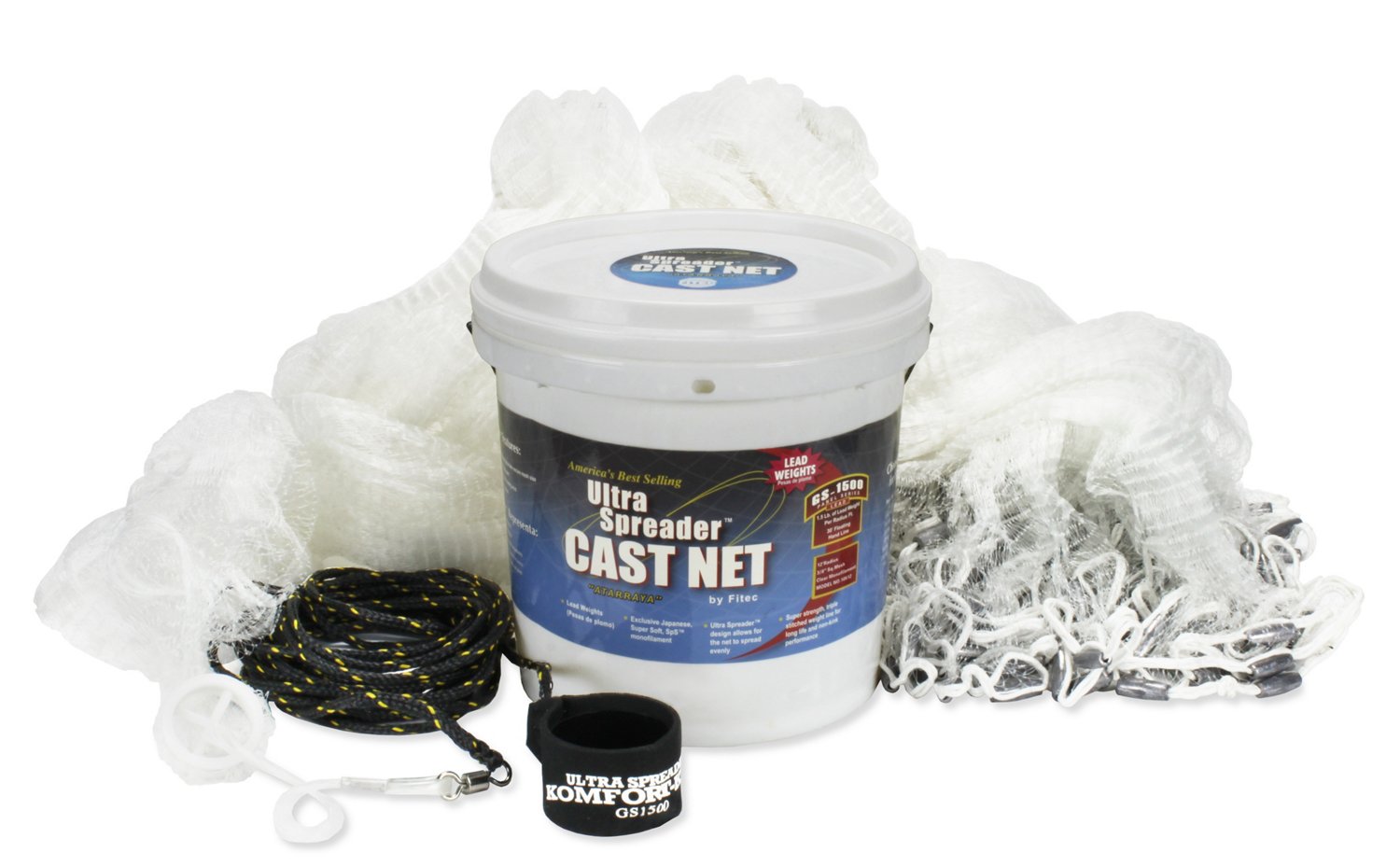 Fitec Super Spreader™ EZ Throw™ 1000 Series 4' Monofilament Cast Net