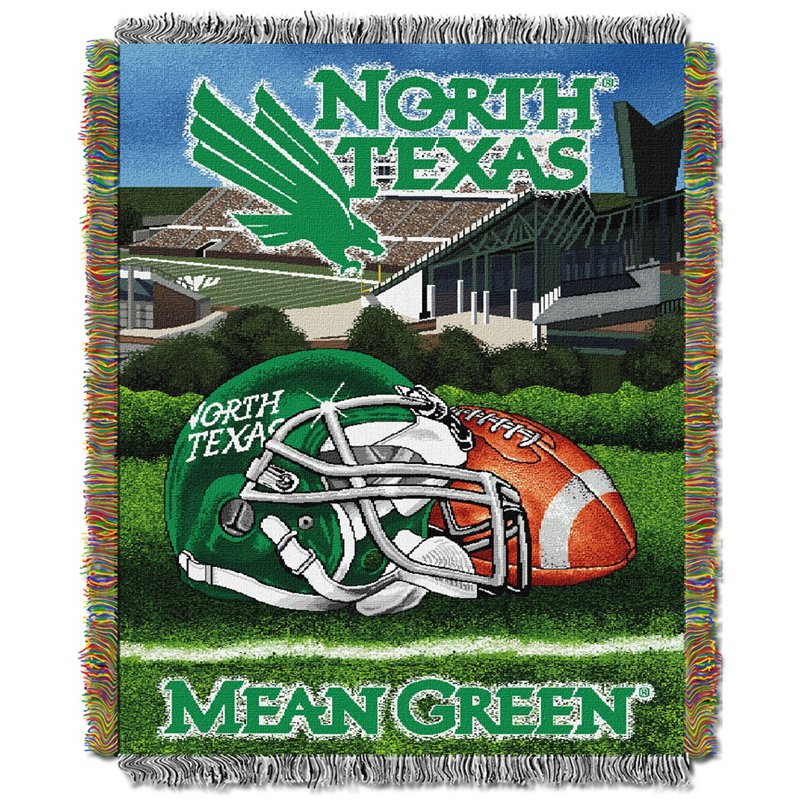 Throw Blankets North Texas Mean Green NCAA 48X60"