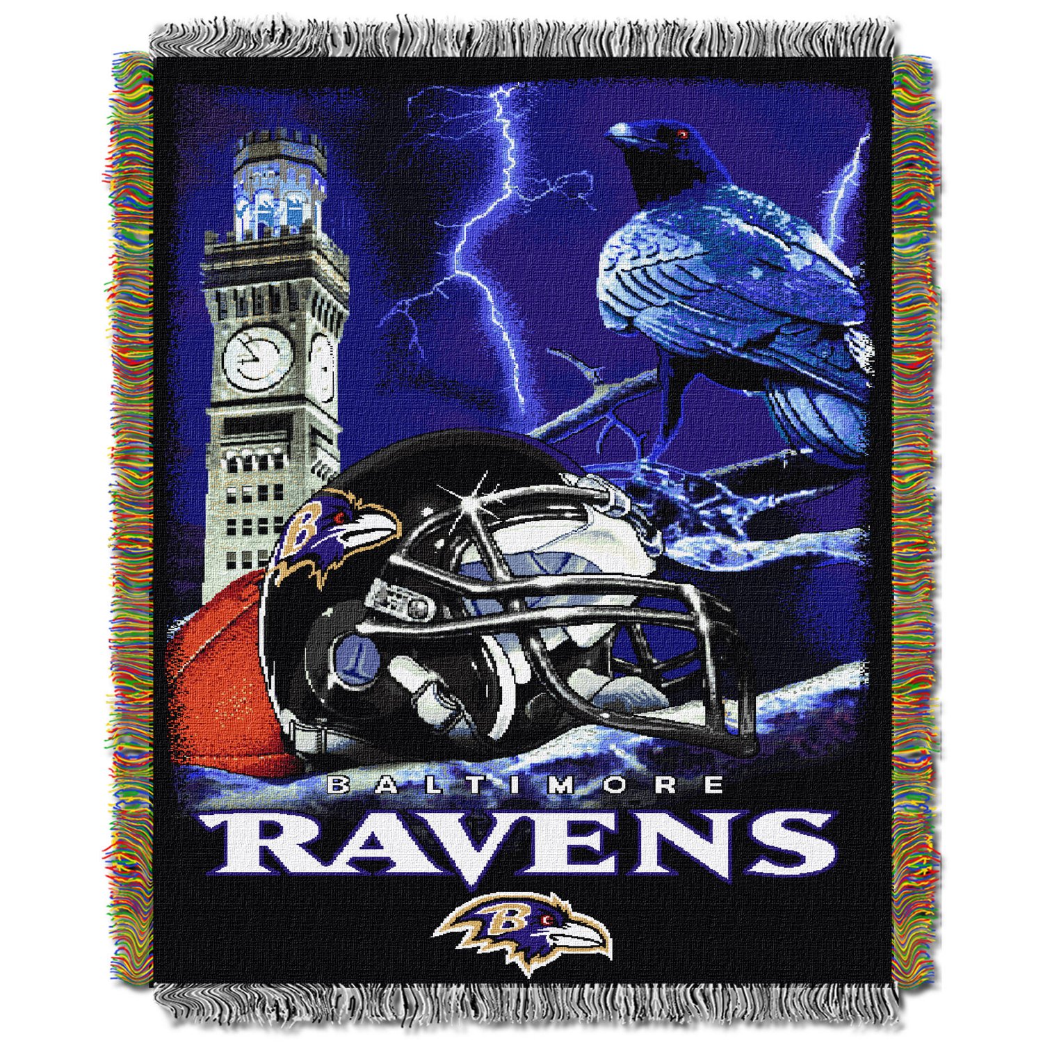 The Northwest Company Baltimore Ravens Home Field Advantage Tapestry Throw
