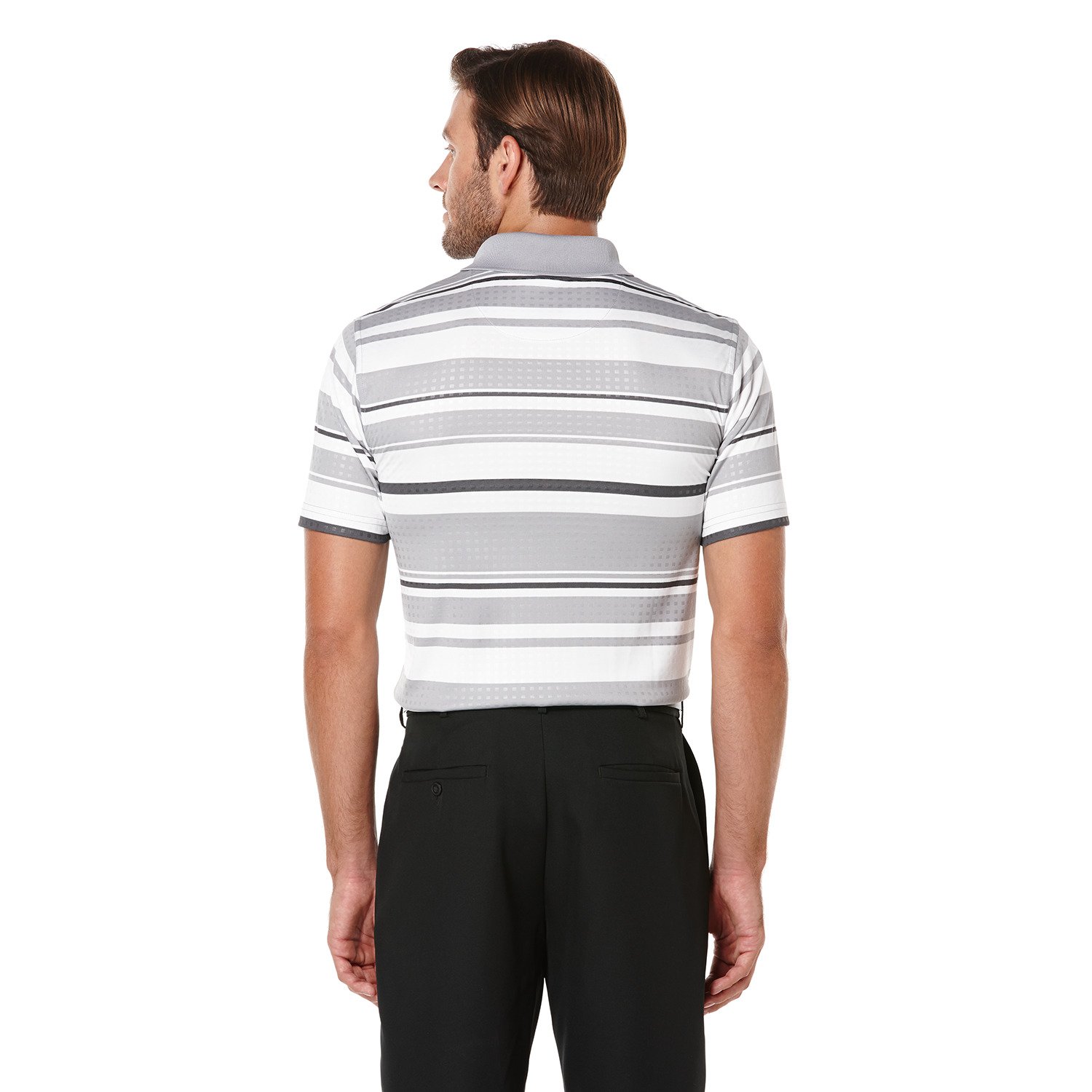 PGA TOUR Men's Golf Pro Series Embossed Stripe Short Sleeve Polo Shirt - view number 2