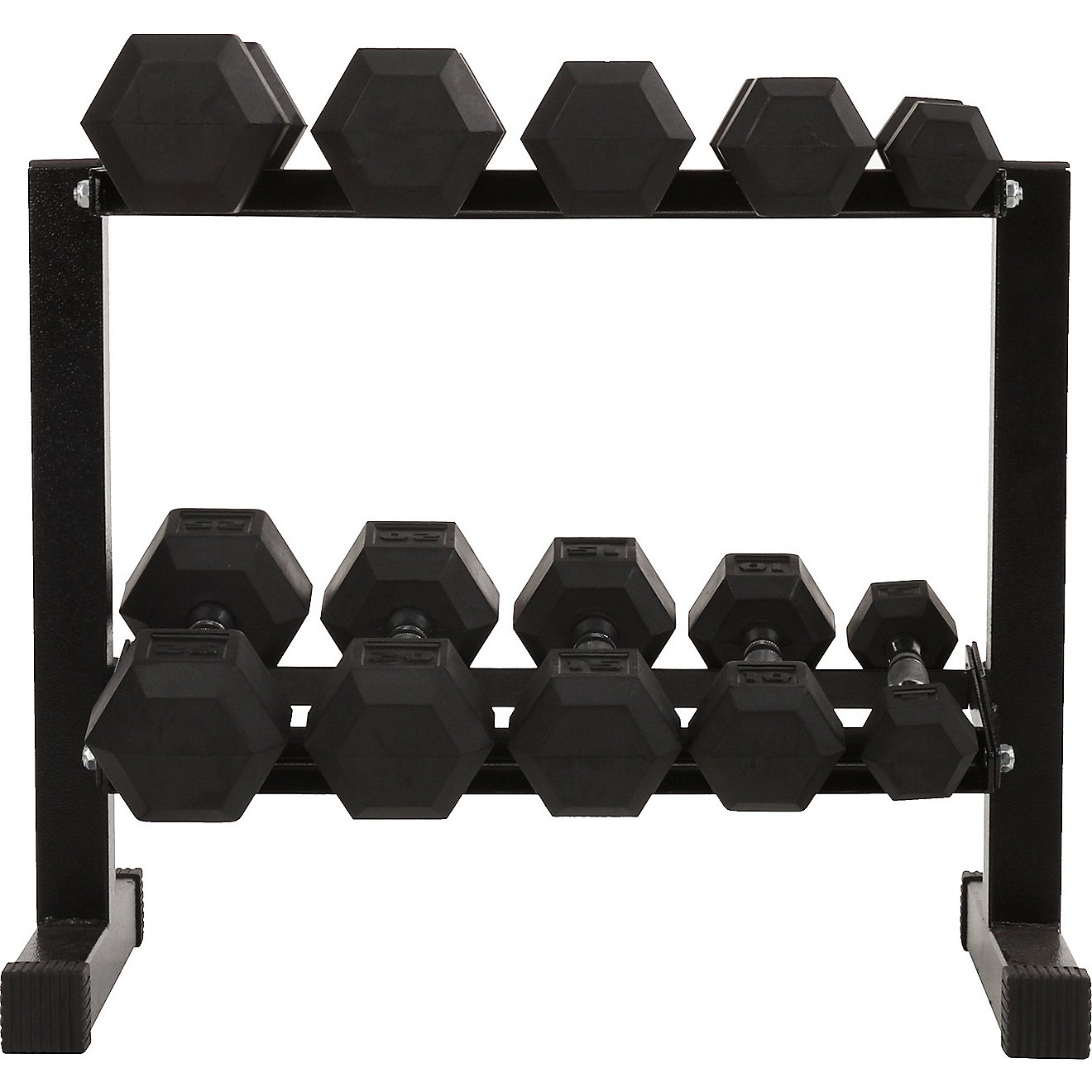 BCG 150 lbs Rubber Hex Dumbbell Set                                                                                              - view number 1