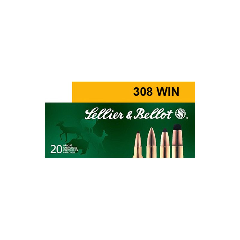 Sellier & Bellot 308 Win 147-Grain Full Metal Jacket Centerfire Rifle Ammunition
