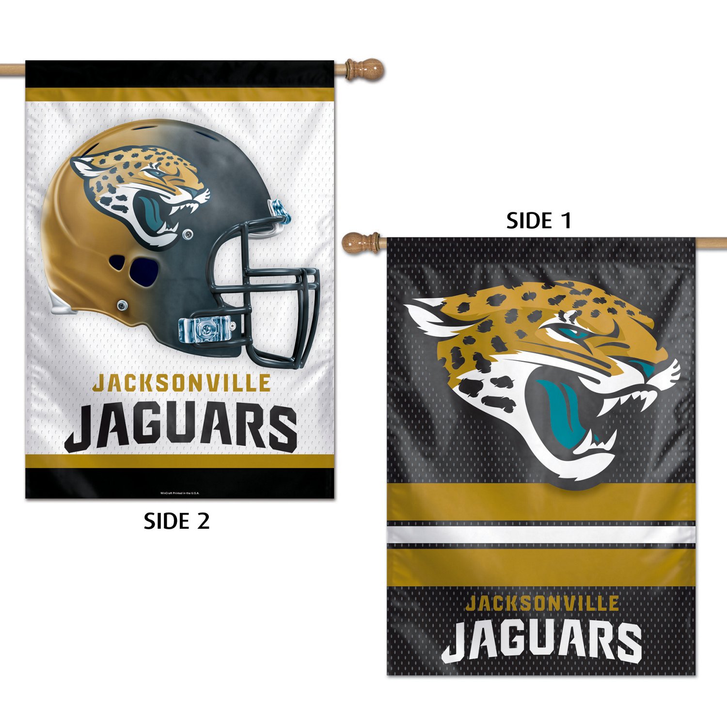 WinCraft Jacksonville Jaguars 2-Sided Vertical Flag