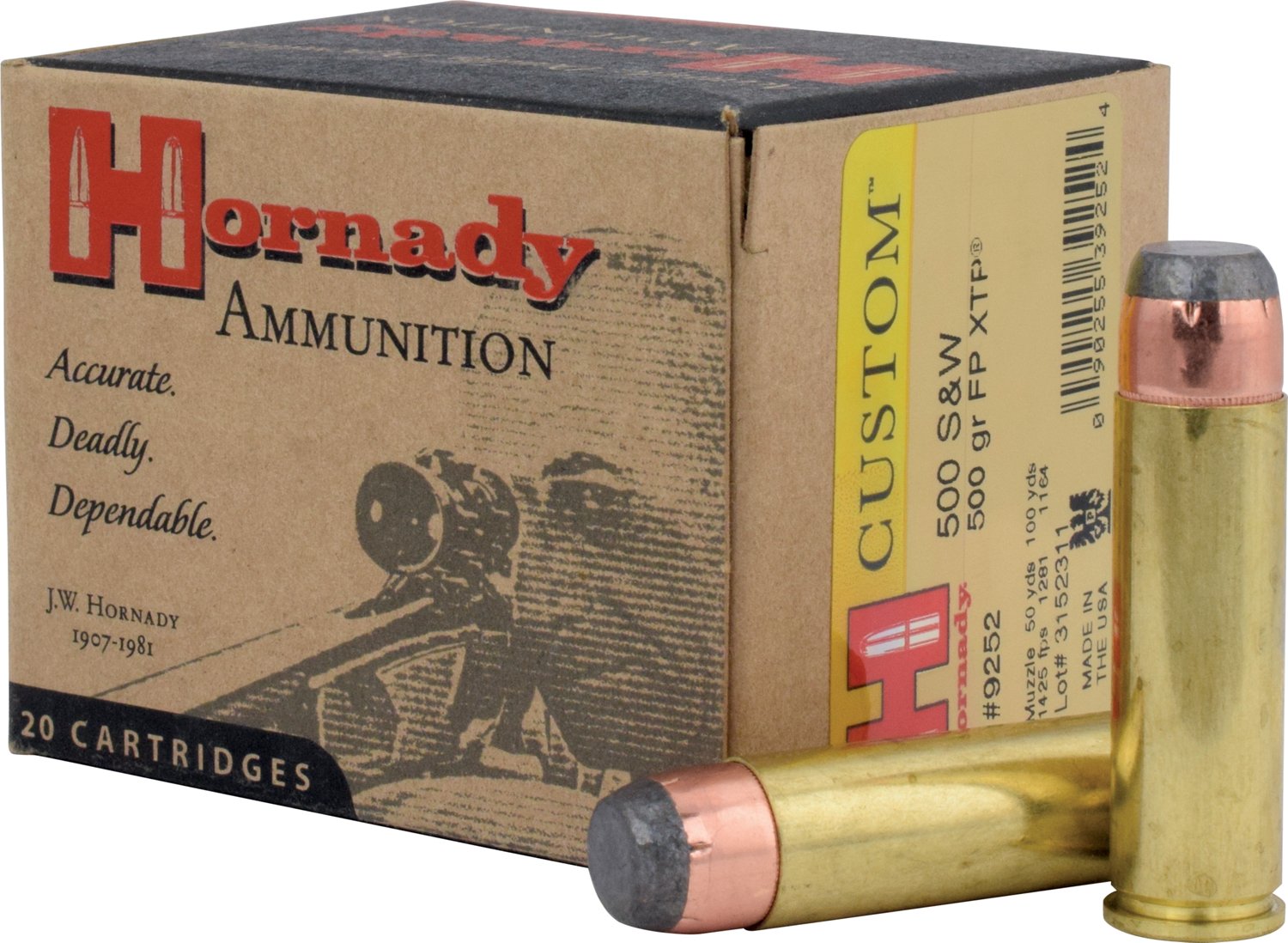 Hornady .500 S&W 500-Grain XTP JHP Centerfire Handgun Ammunition | Academy