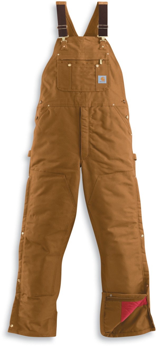 Carhartt Men's Quilt Lined Zip to Thigh Bib Overalls Academy