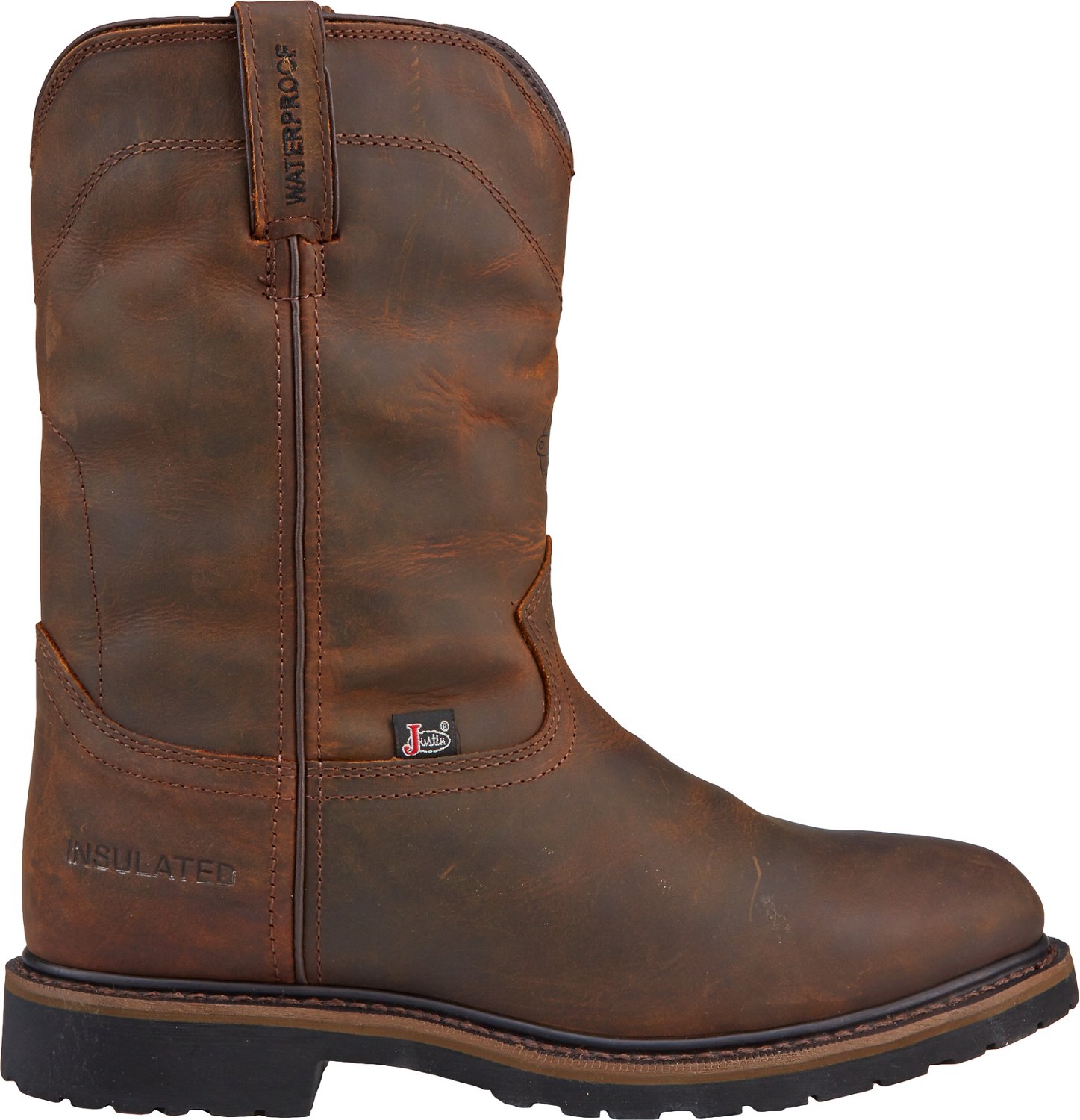 Justin Men s Wyoming Worker II EH Wellington Work Boots Academy