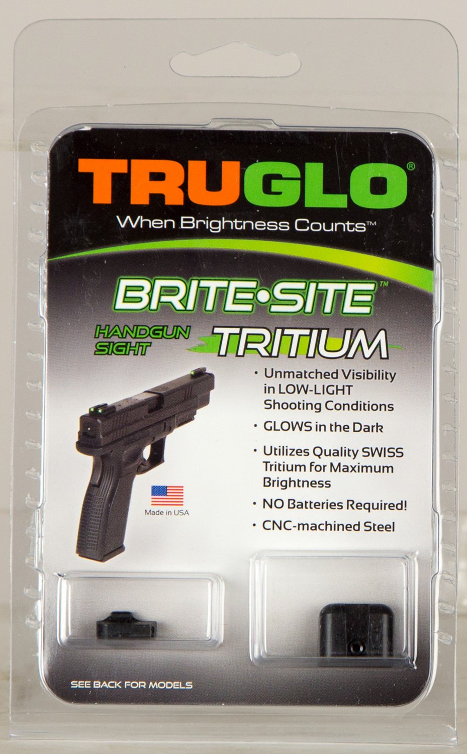 Truglo Brite Site Tritium Pistol Night Sights Academy 5576