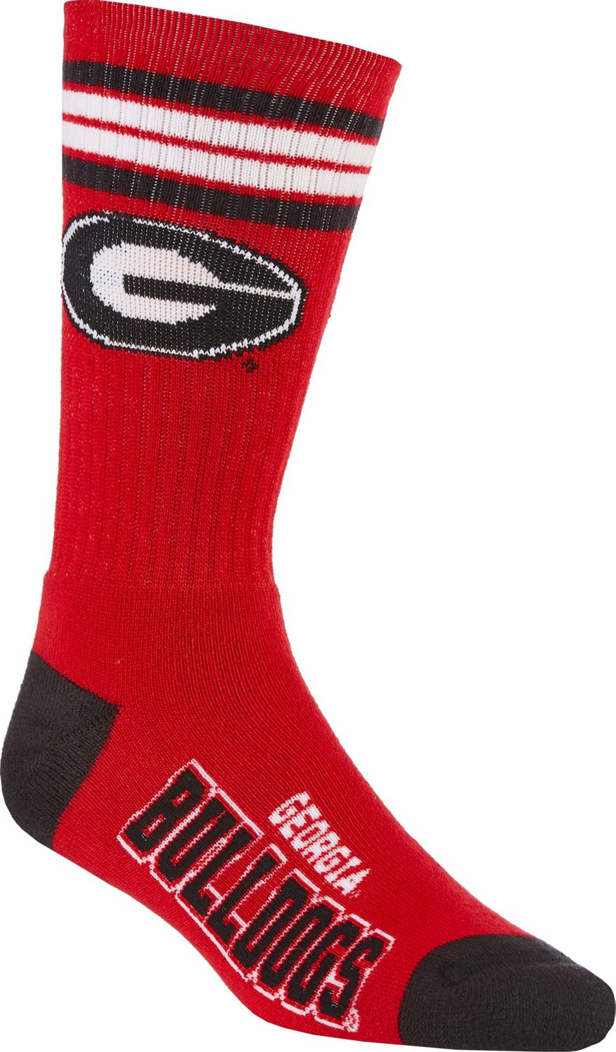 For Bare Feet Adults' University of Georgia 4-Stripe Deuce Socks | Academy