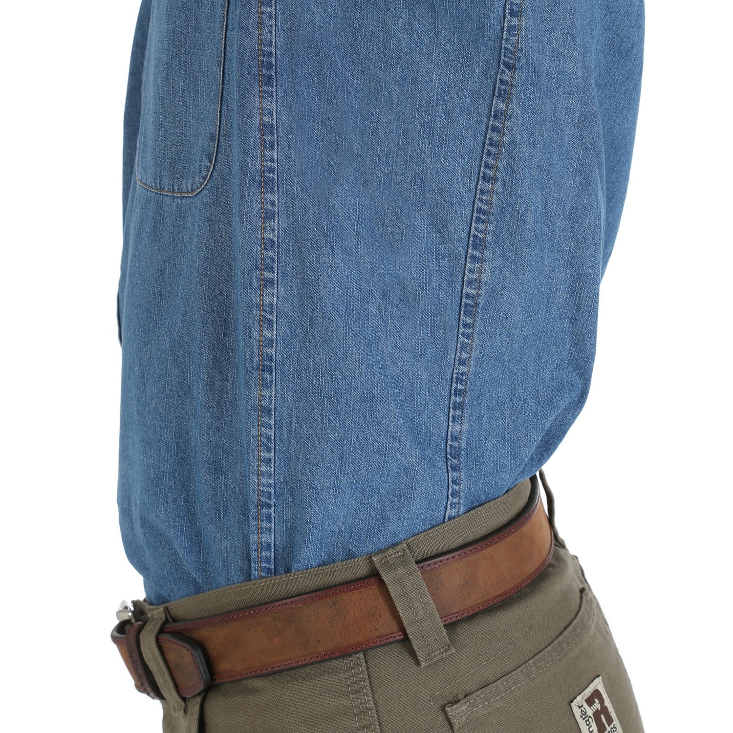 Wrangler Men's Riggs Workwear Denim Button Down Work Shirt                                                                       - view number 3