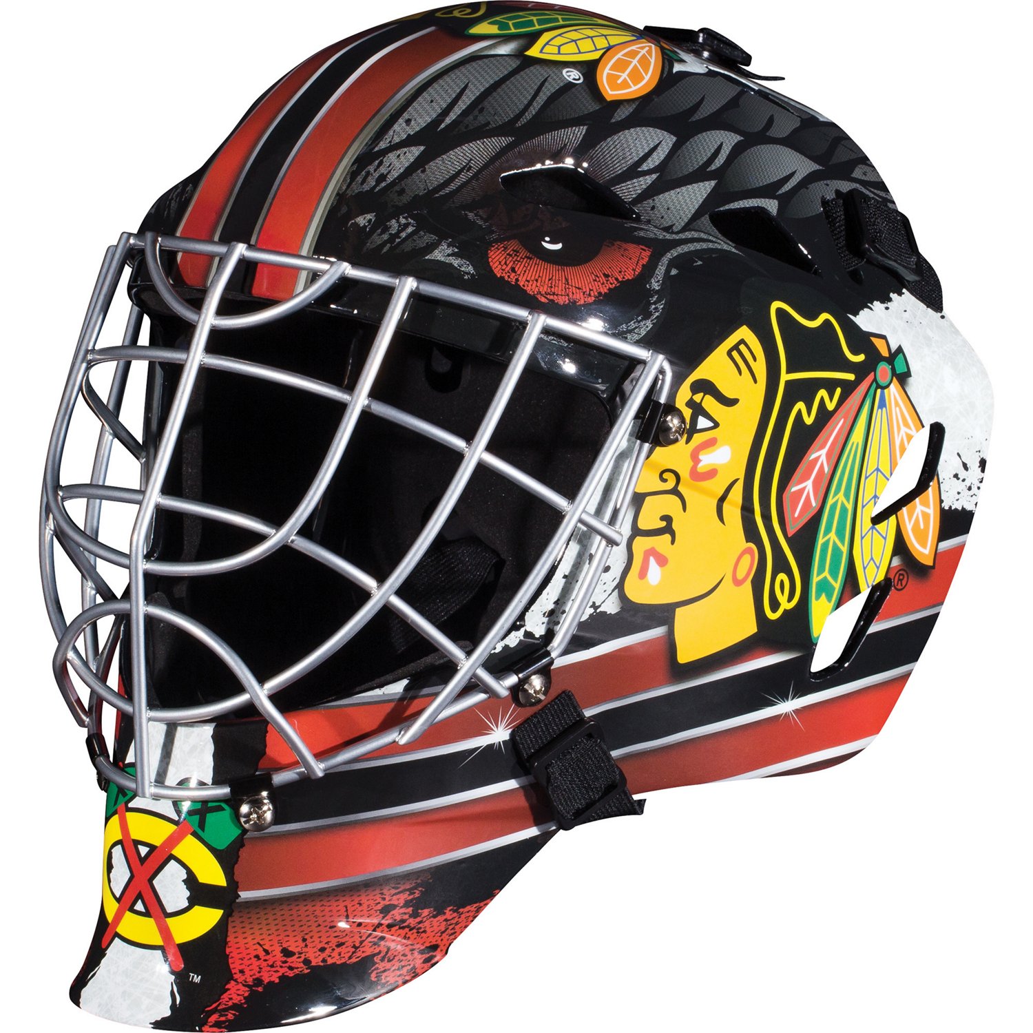 Franklin Boys' Chicago Blackhawks GFM 1500 Goalie Face Mask