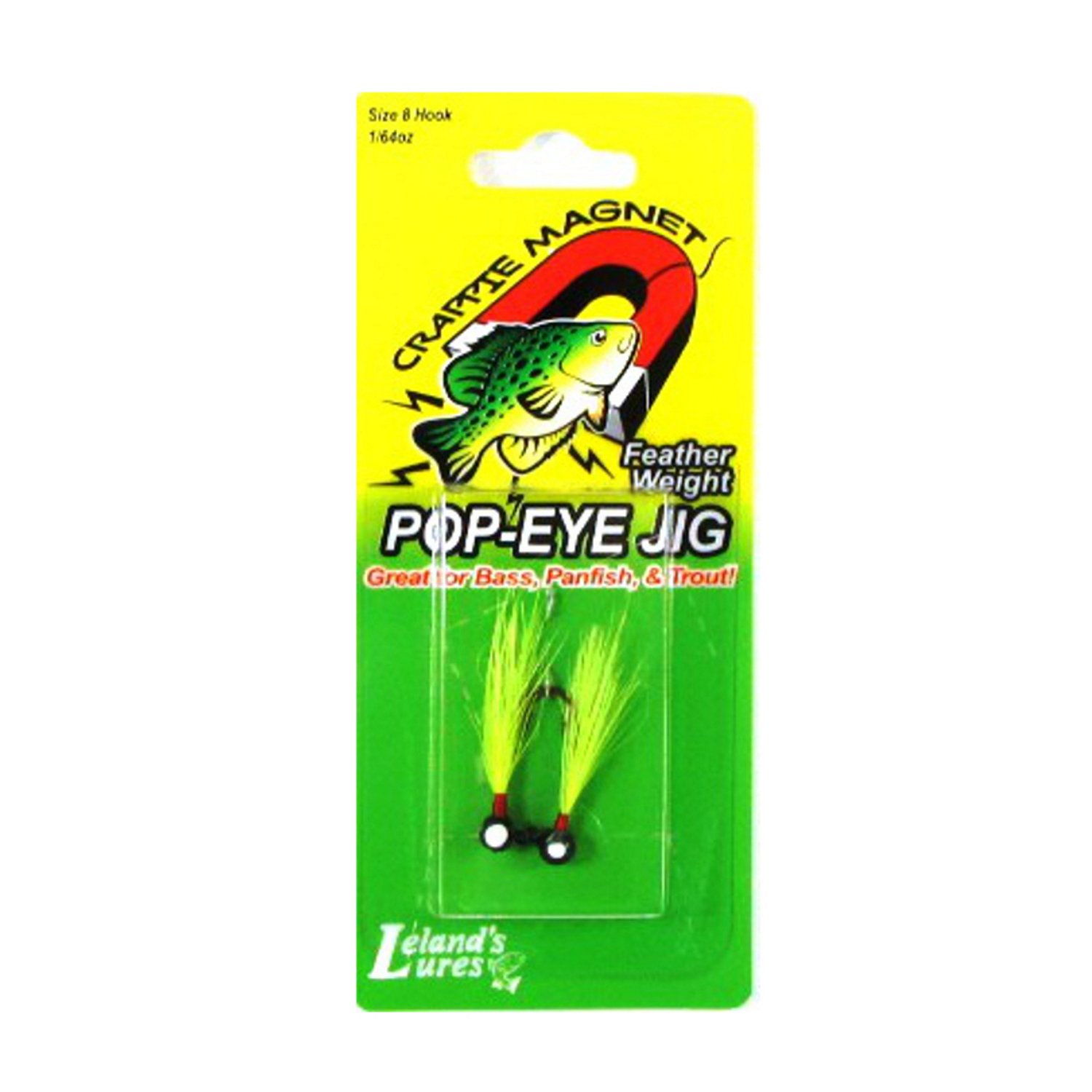 Leland Lures 1/32 oz Pop Eye Jig, White