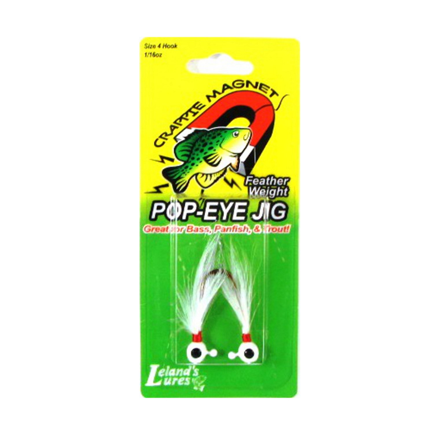 Leland Lures Crappie Magnet Pop-Eye Jigs 2-Pack