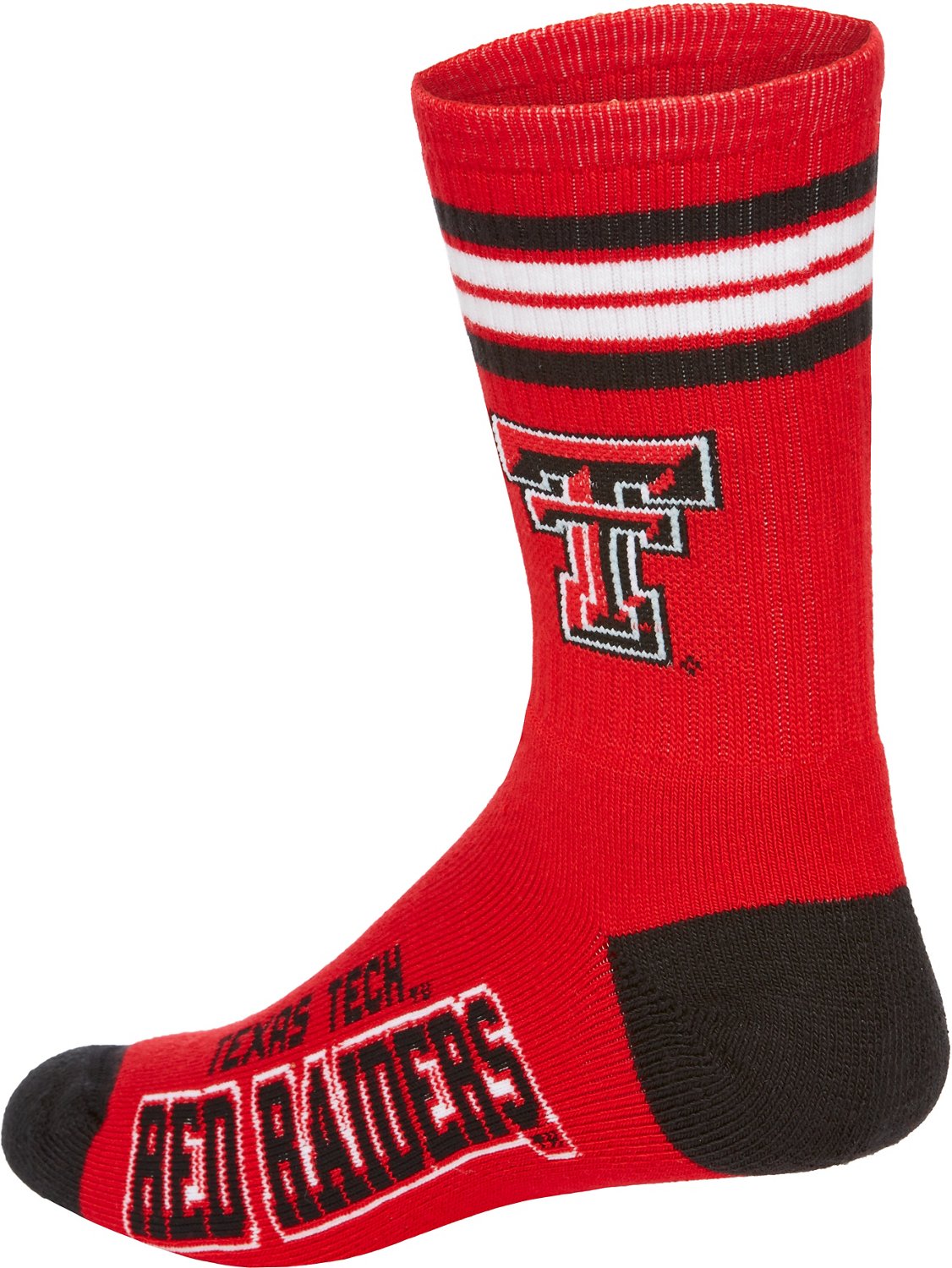 For Bare Feet Adults' Texas Tech University 4-Stripe Deuce Socks                                                                 - view number 2