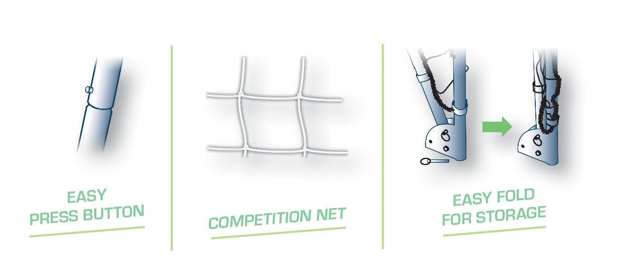 Franklin 5 ft x 10 ft Premier Steel Soccer Goal - view number 3