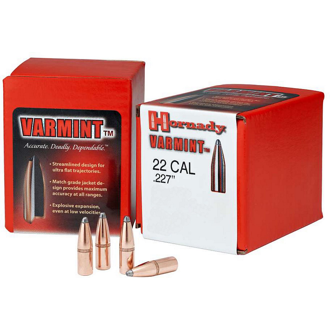 Hornady Varmint .22 Caliber Soft-Point Reloading Bullets                                                                         - view number 1