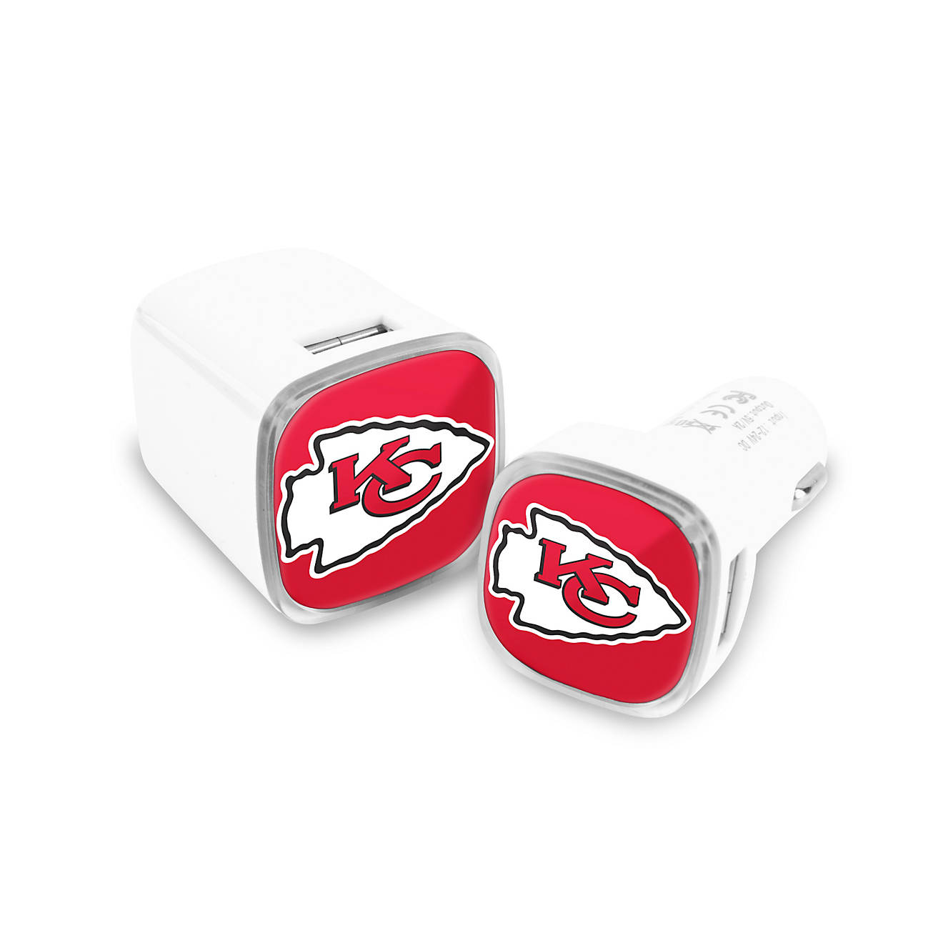 Prime Brands Group Kansas City Chiefs USB Chargers 2-Pack                                                                        - view number 1