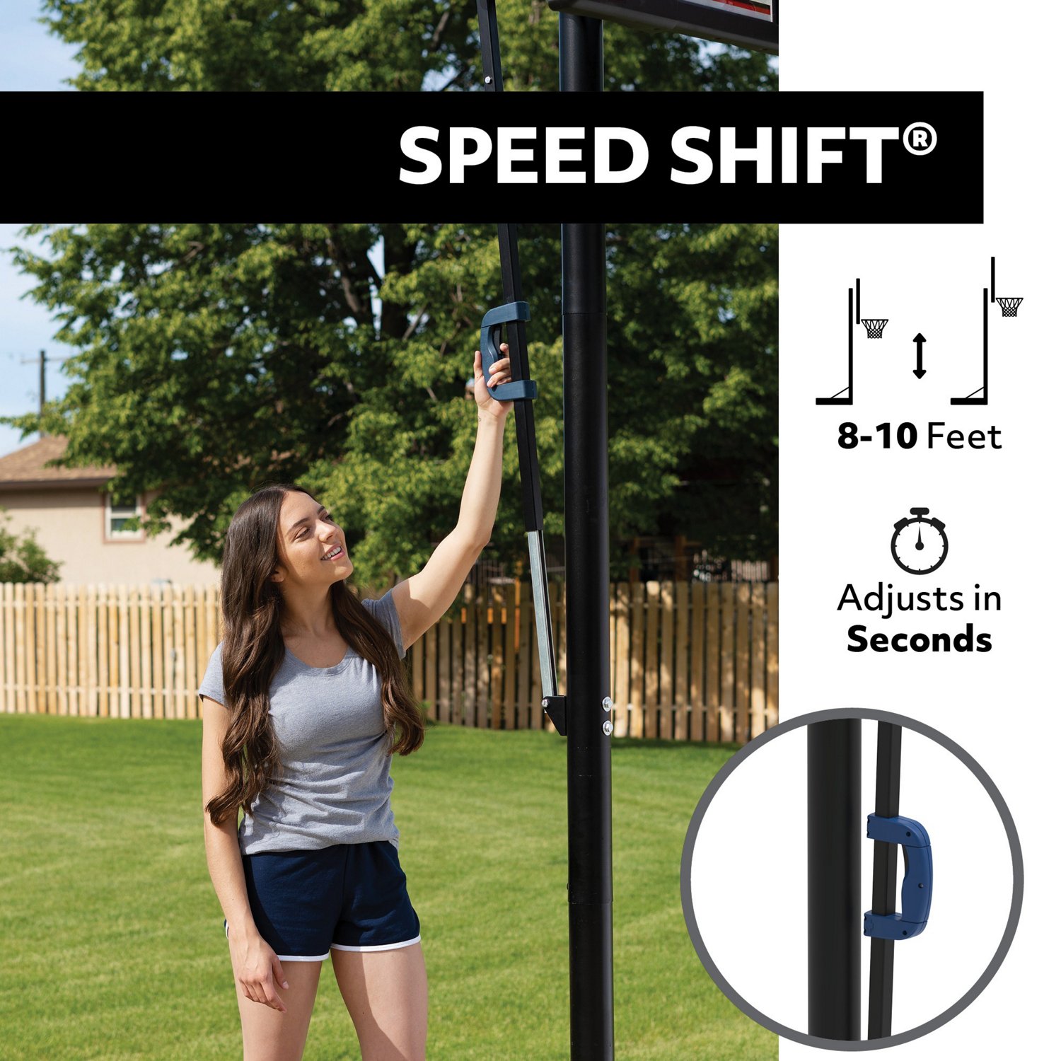 Lifetime Courtside 48 in Polycarbonate Portable Basketball Hoop - view number 4