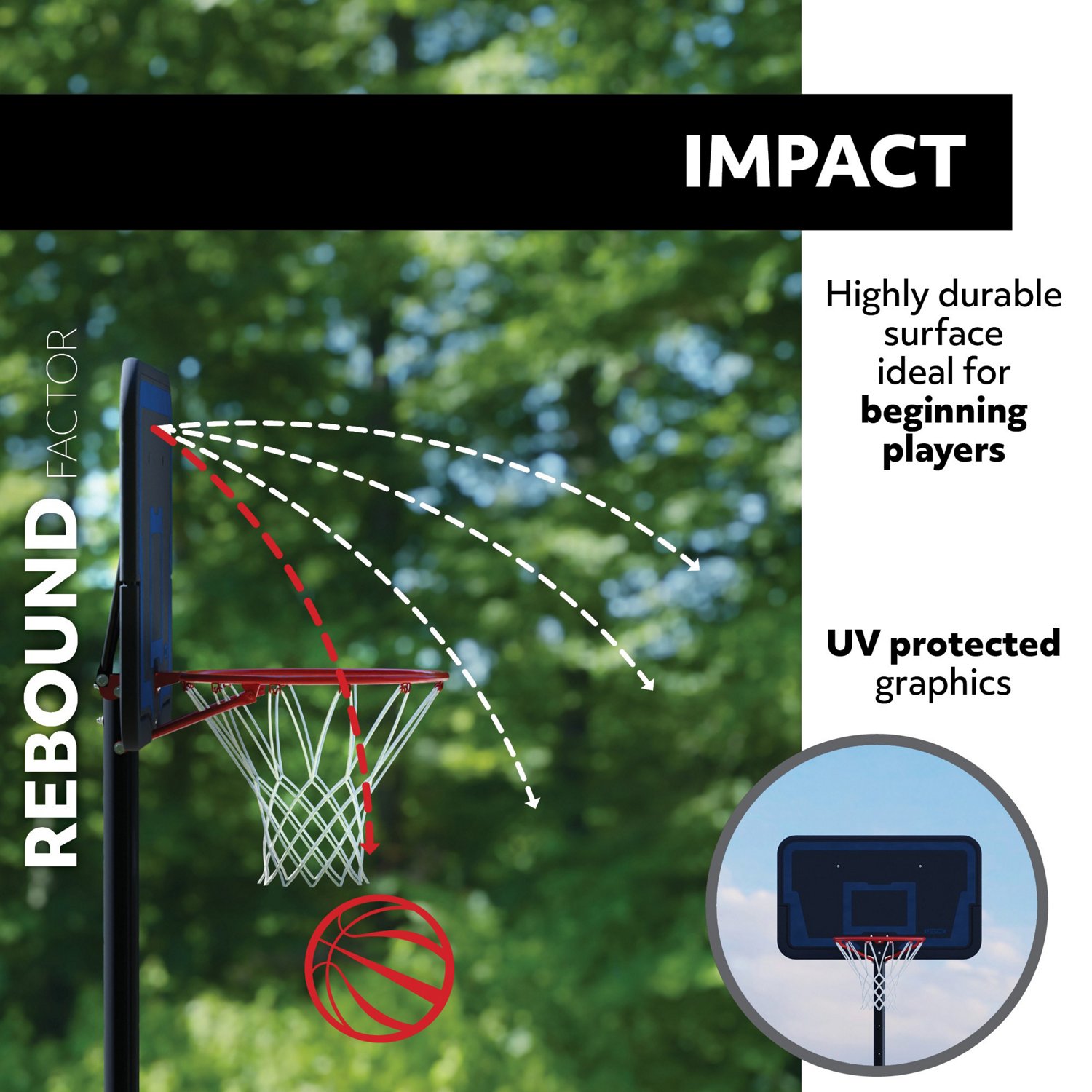 Lifetime Youth 32 in Polyethylene Portable Basketball Hoop - view number 3