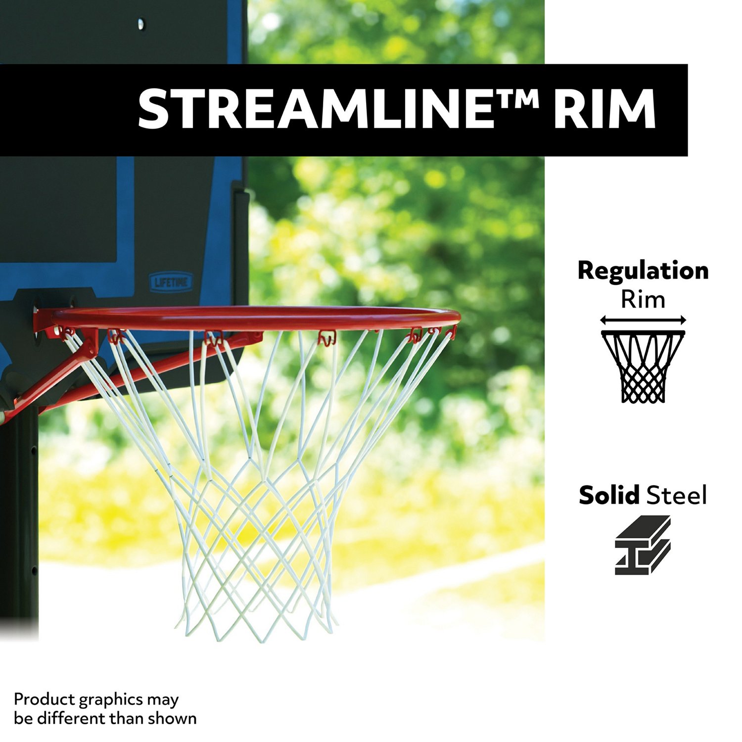 Lifetime Streamline 44 in Polyethylene Portable Basketball Hoop                                                                  - view number 3