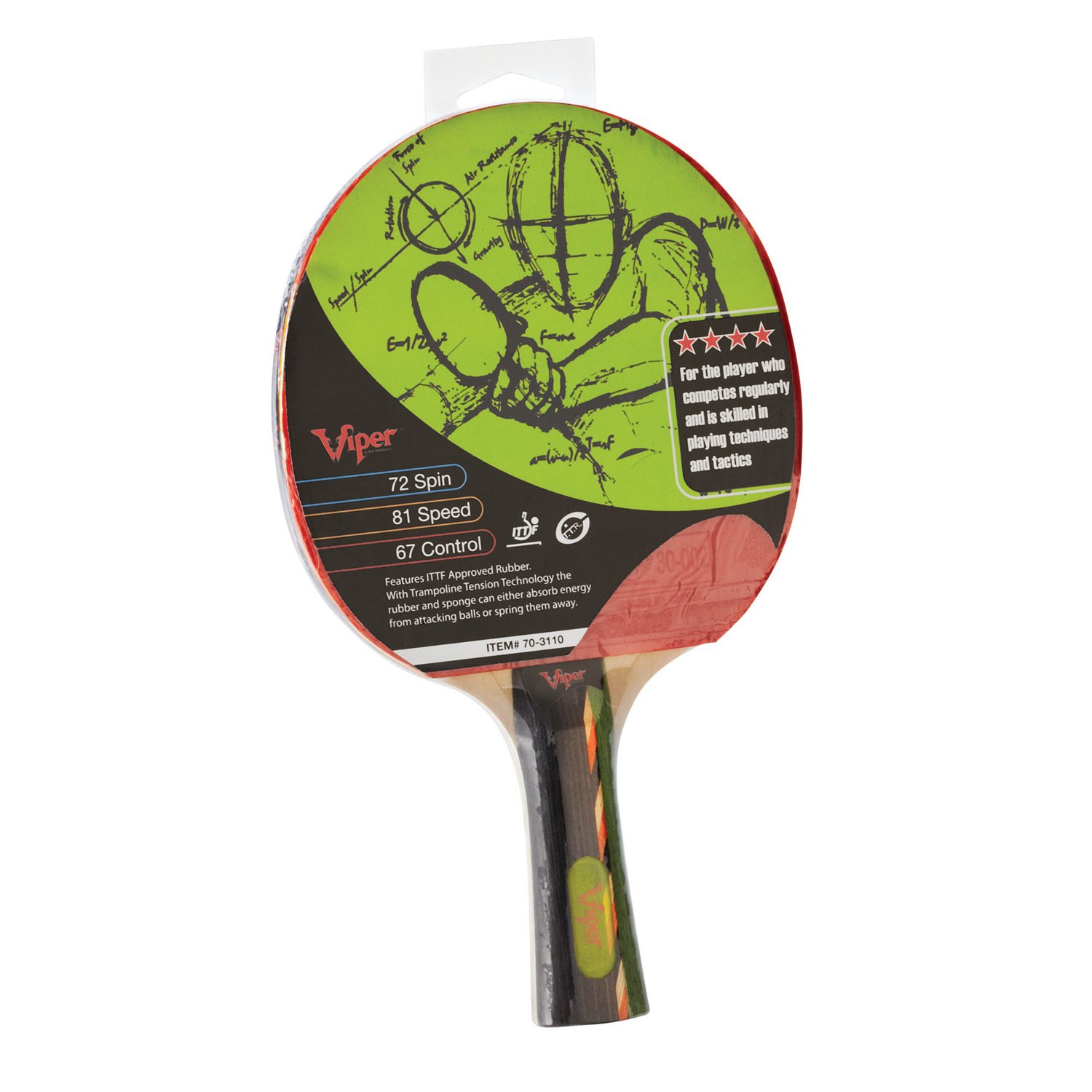 Viper Leading Edge Table Tennis Racket - view number 2