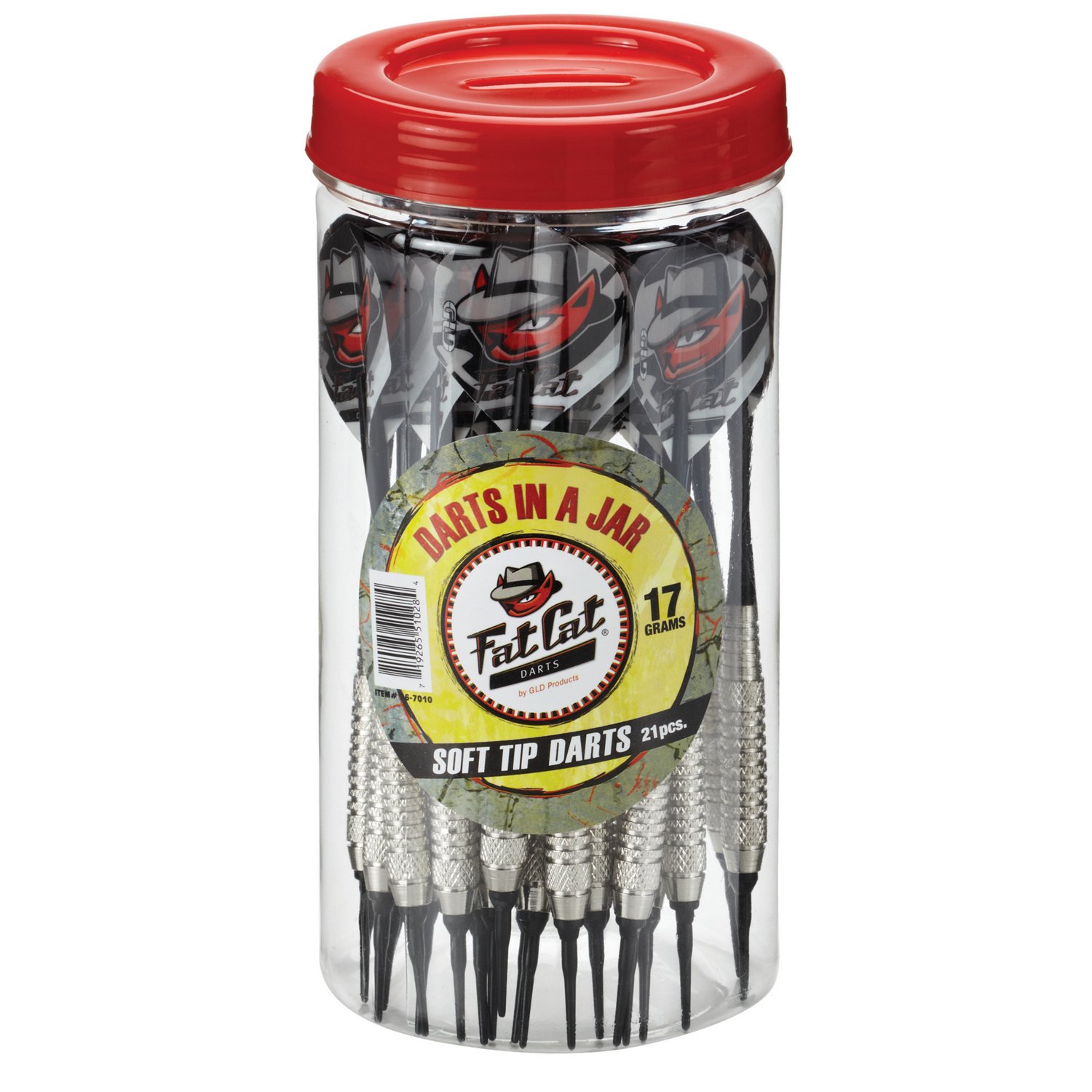 Fat Cat Darts in a Jar 17-Gram Soft-Tip Darts 21-Pack
