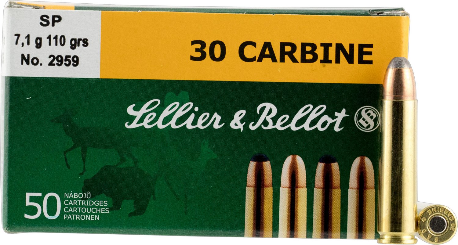 Sellier & Bellot .30 Carbine 110-Grain Soft Point Centerfire Rifle Ammunition