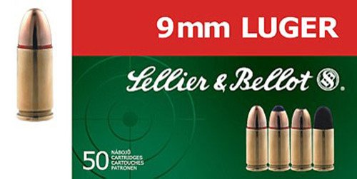 Sellier & Bellot 9mm Luger 115-Grain Jacketed Hollow Point Centerfire Handgun Ammunition