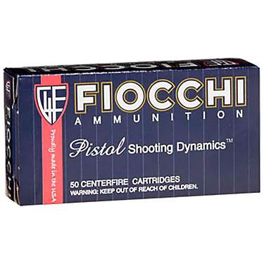 Fiocchi Pistol Shooting Dynamics Jacketed Hollow Point Centerfire Handgun Ammunition