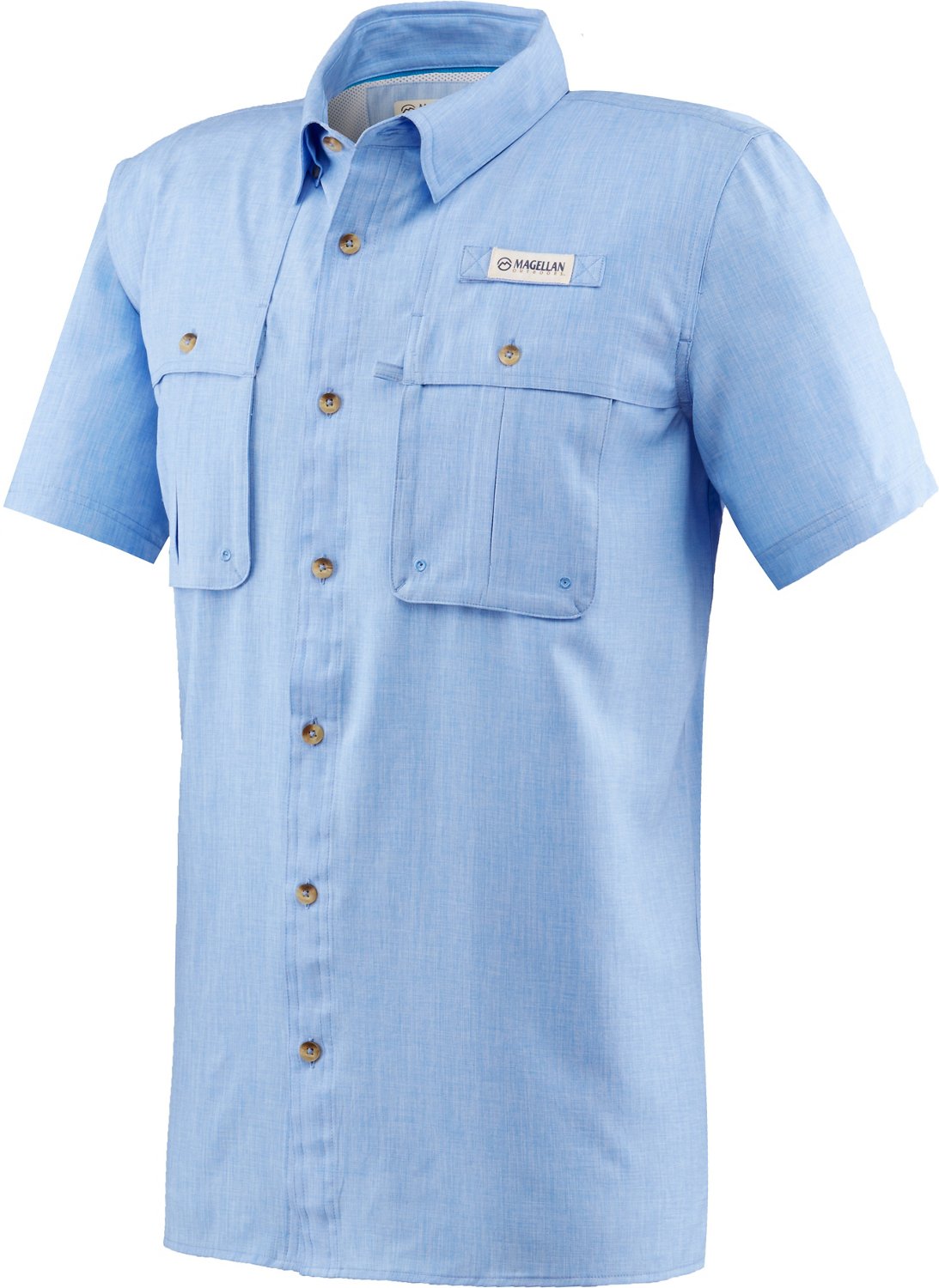 Magellan Outdoors Men's Aransas Pass Heather Short Sleeve Fishing Shirt