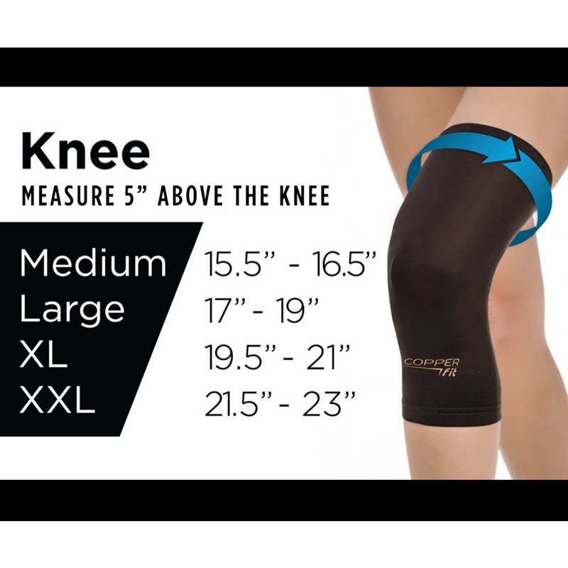 Copper Fit Adults' Knee Sleeve Black, Medium - Sport Medicine And Accessories at Academy Sports