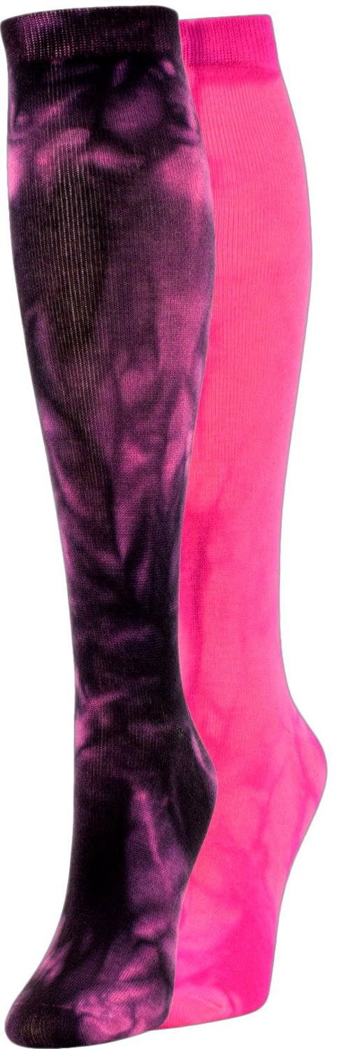 SOCKSSS: Two-Pack Pink Tie-Dye Socks