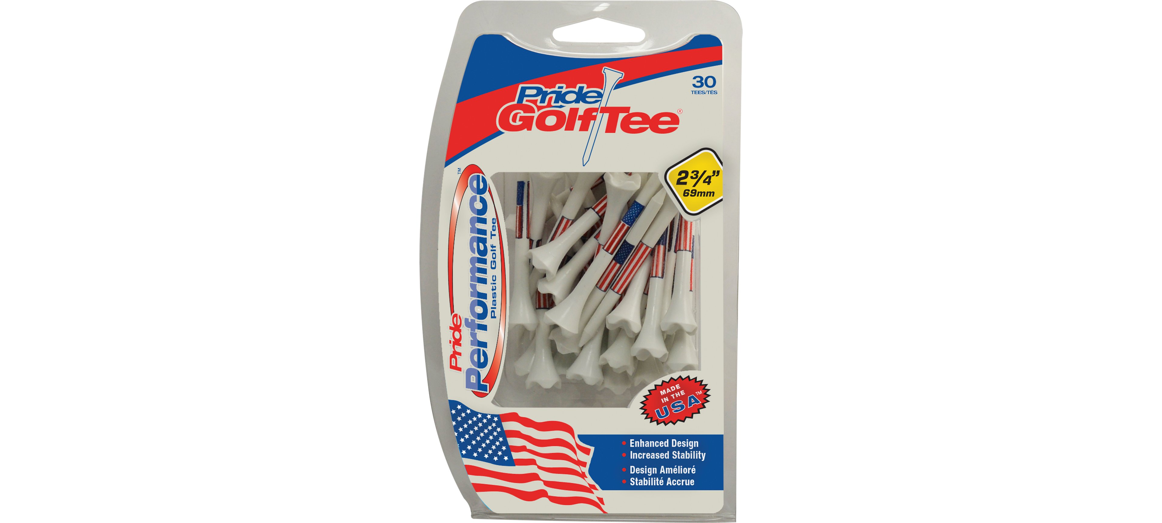 Pride Evolution USA Flag Golf Tees 30-Pack
